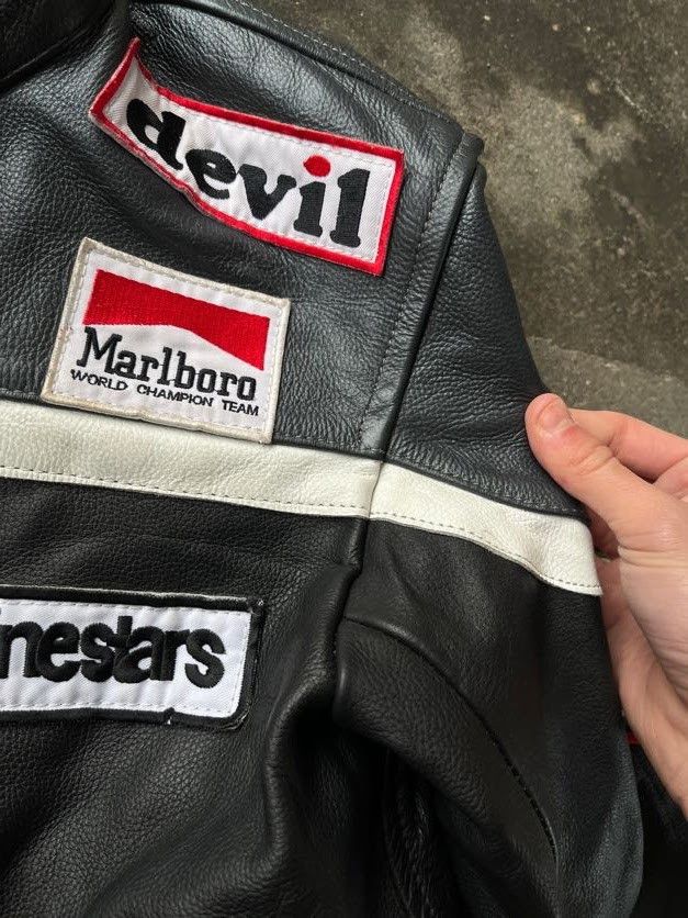 Other Heavy leather motorcycle racing jacket Alpinestars Marlboro Size US S / EU 44-46 / 1 - 5 Thumbnail
