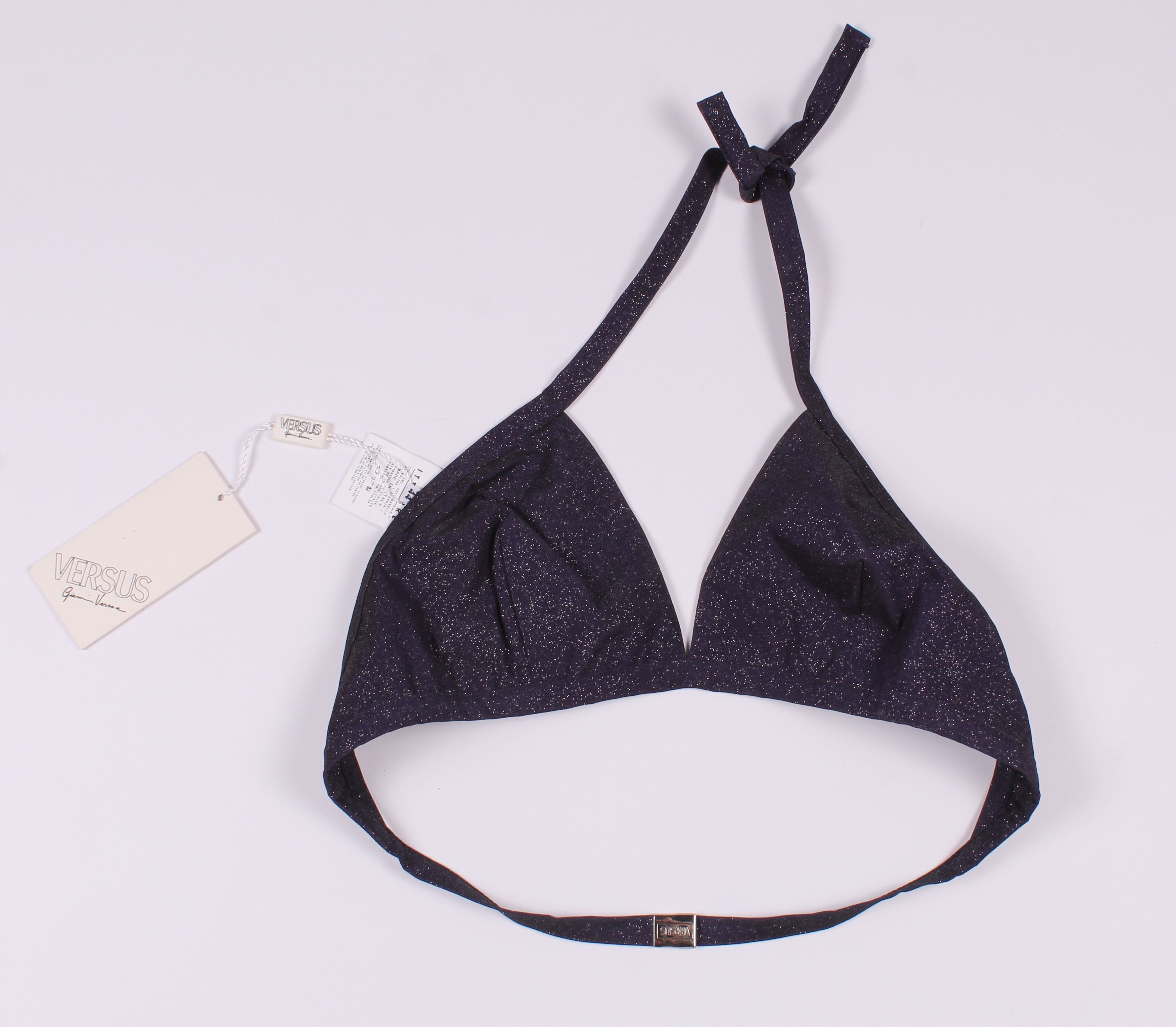 Versace × Versus Vintage 90's Versus Gianni Versace Glitter Bra Top Size ONE SIZE - 1 Thumbnail