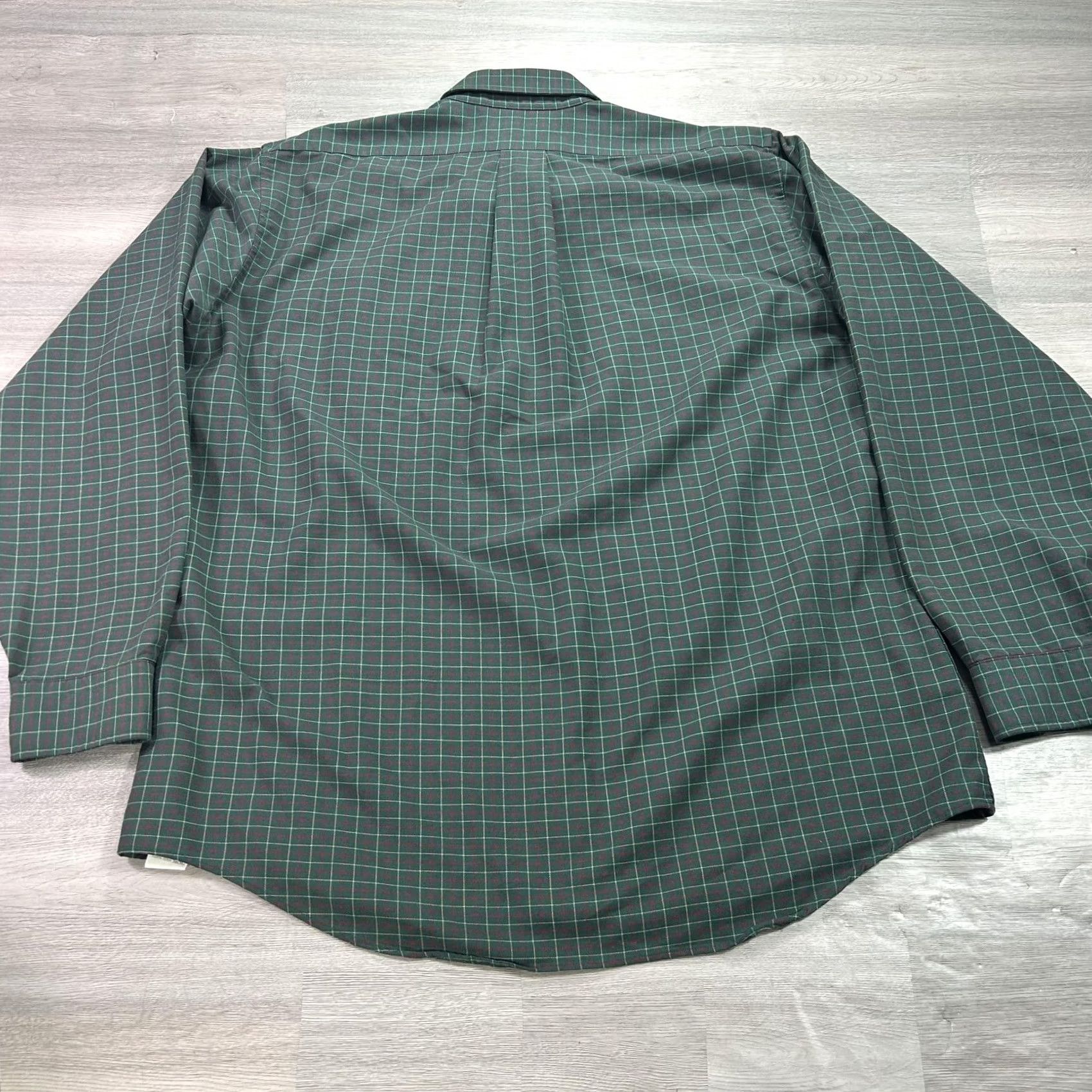 Vintage VINTAGE L.L. Bean Shirt Mens XL Green Plaid Long Sleeve Button Up Made In USA Size US XL / EU 56 / 4 - 2 Thumbnail