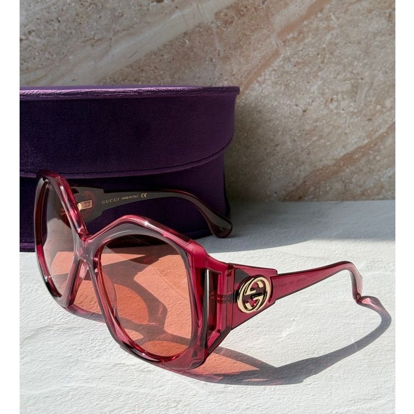 Gucci NEW Gucci GG0875S Pink Oversized Sunglasses Size ONE SIZE - 1 Thumbnail