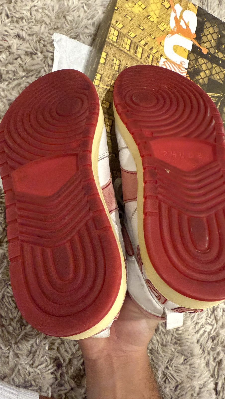 Rhude Rhude Rhecess red sz 10 Size US 10 / EU 43 - 4 Thumbnail