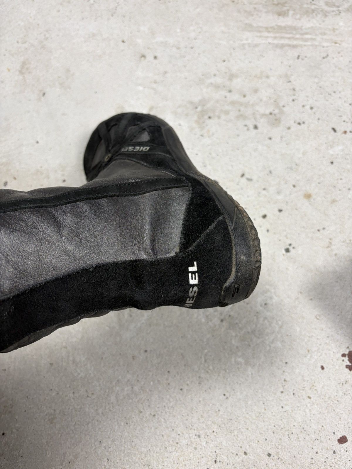 Diesel Vintage 2000s Diesel Black Cow Leather Archive Moto Boots Size US 8.5 / IT 38.5 - 3 Thumbnail