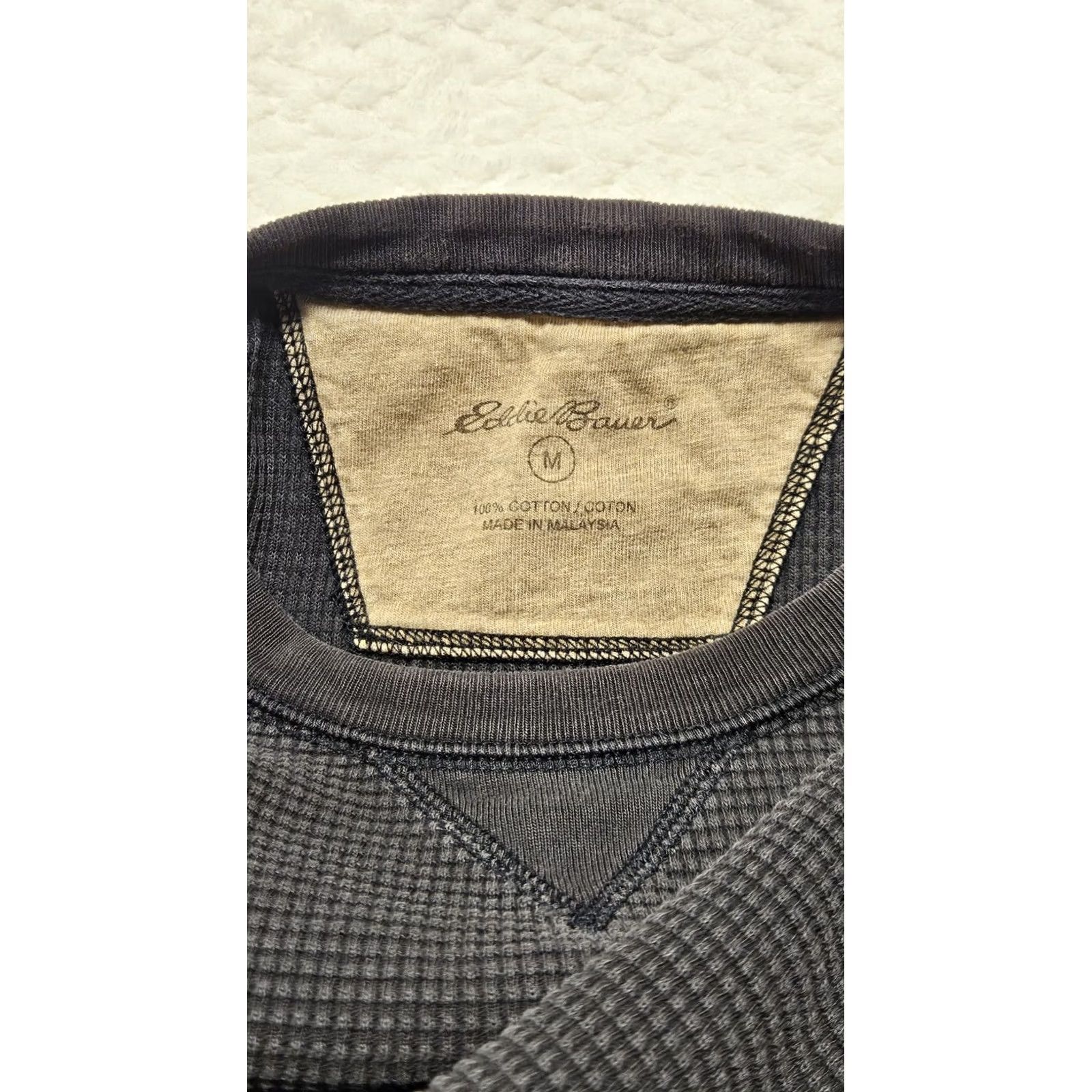 Eddie Bauer Eddie Bauer Mens M Long Sleeve Warm Pullover 100% Cotton Dark Gray Sweatshirt Shirt Regular Crewneck Pullover Mens Gray Size US M / EU 48-50 / 2 - 5 Thumbnail