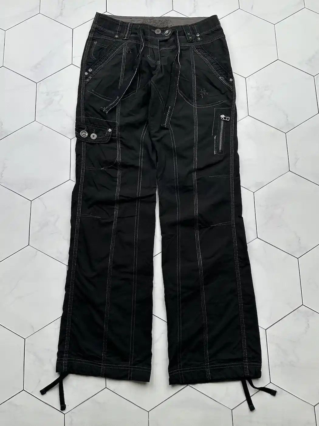 Japanese Brand Vintage Wide Bondage Pants (B487)E2 Size 28" / US 6 / IT 42 - 1 Thumbnail