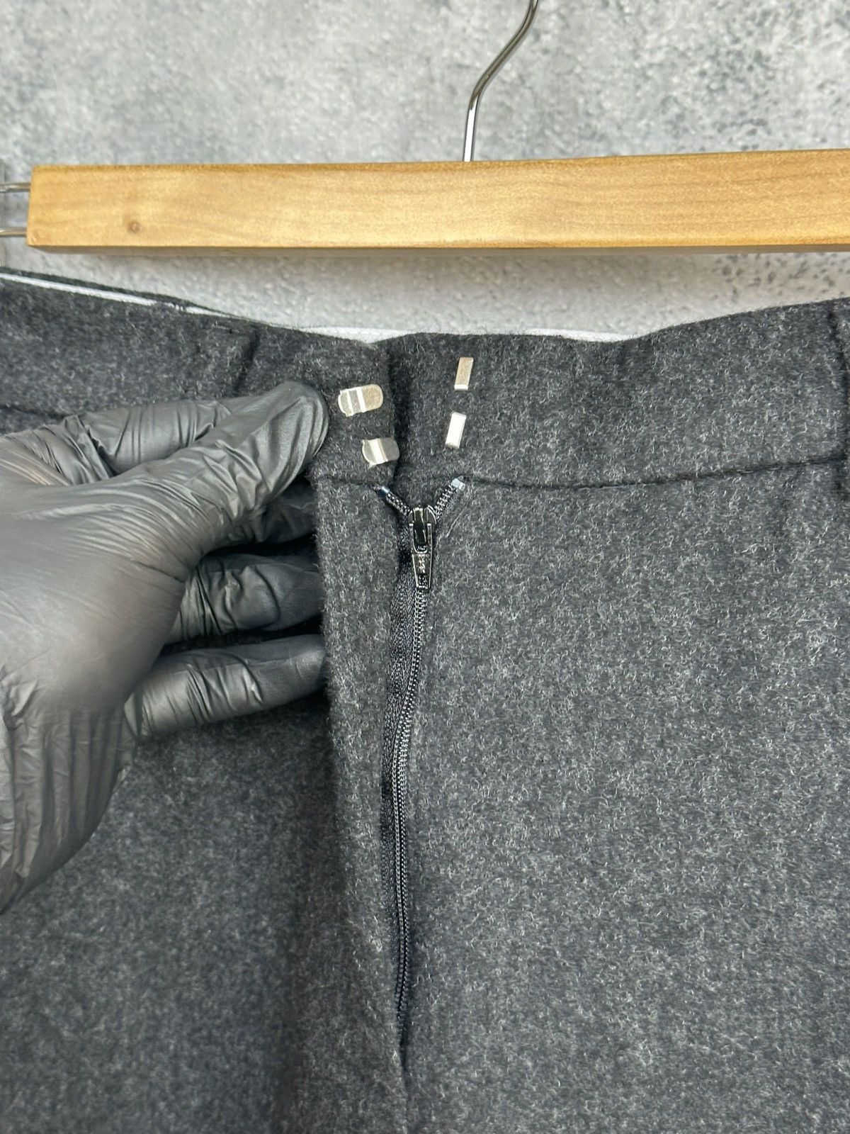 Jigsaw Jigsaw Wool Trousers Charcoal Tailored Dress Pants Straight Size 25" / US 0 / IT 36 - 8 Thumbnail