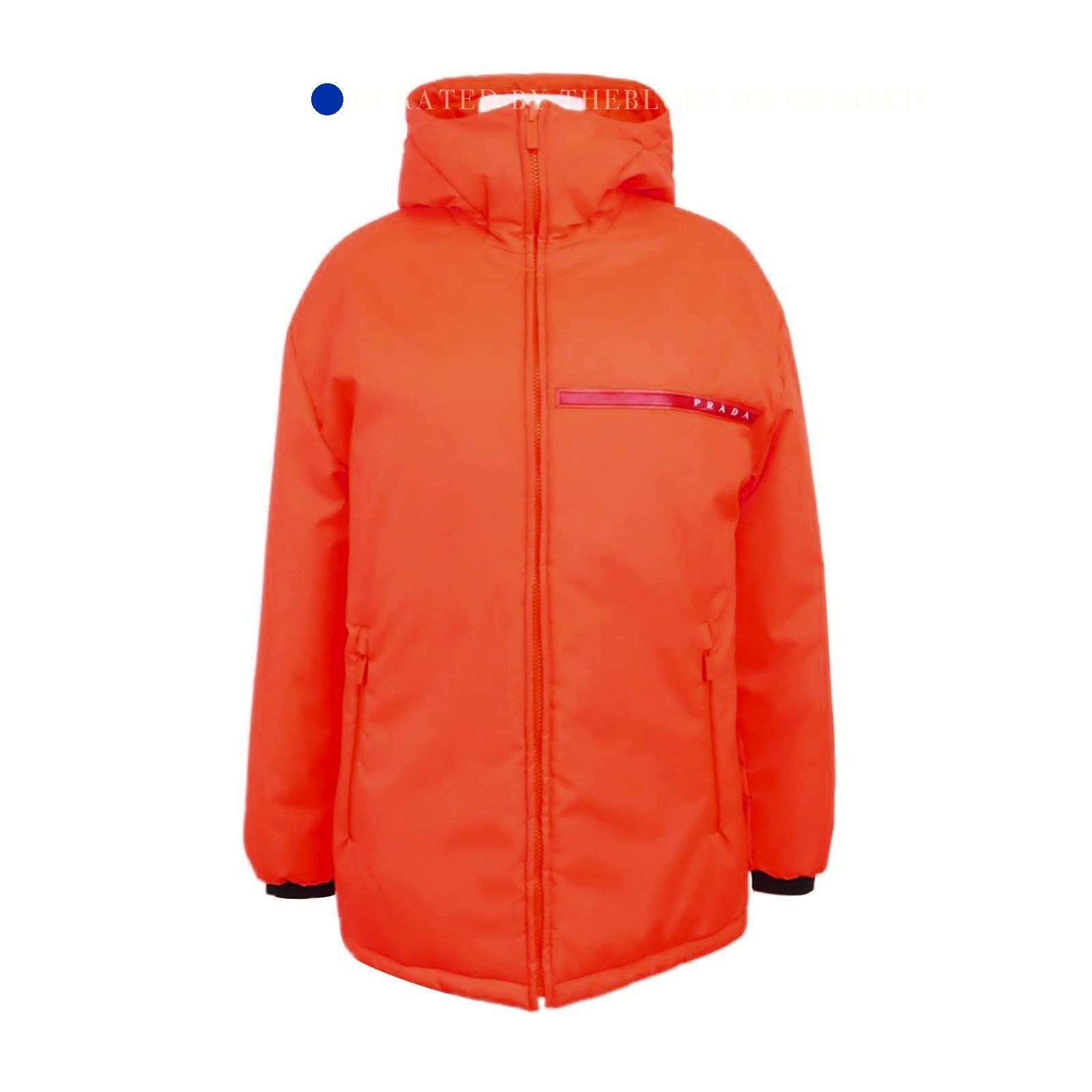 Prada Stylish Orange Puffer Jacket in Size S Size US S / EU 44-46 / 1 - 1 Thumbnail