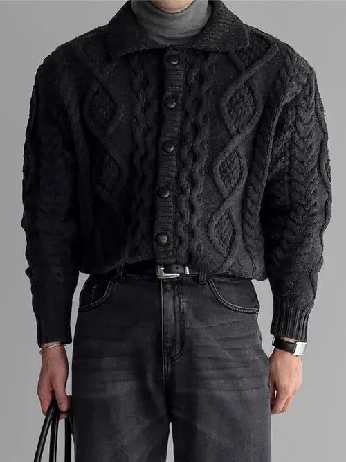 Aran Isles Knitwear Vintage Button Stripe Casual Knit Cardigan Sweater Jacket XL Size US XL / EU 56 / 4 - 3 Thumbnail