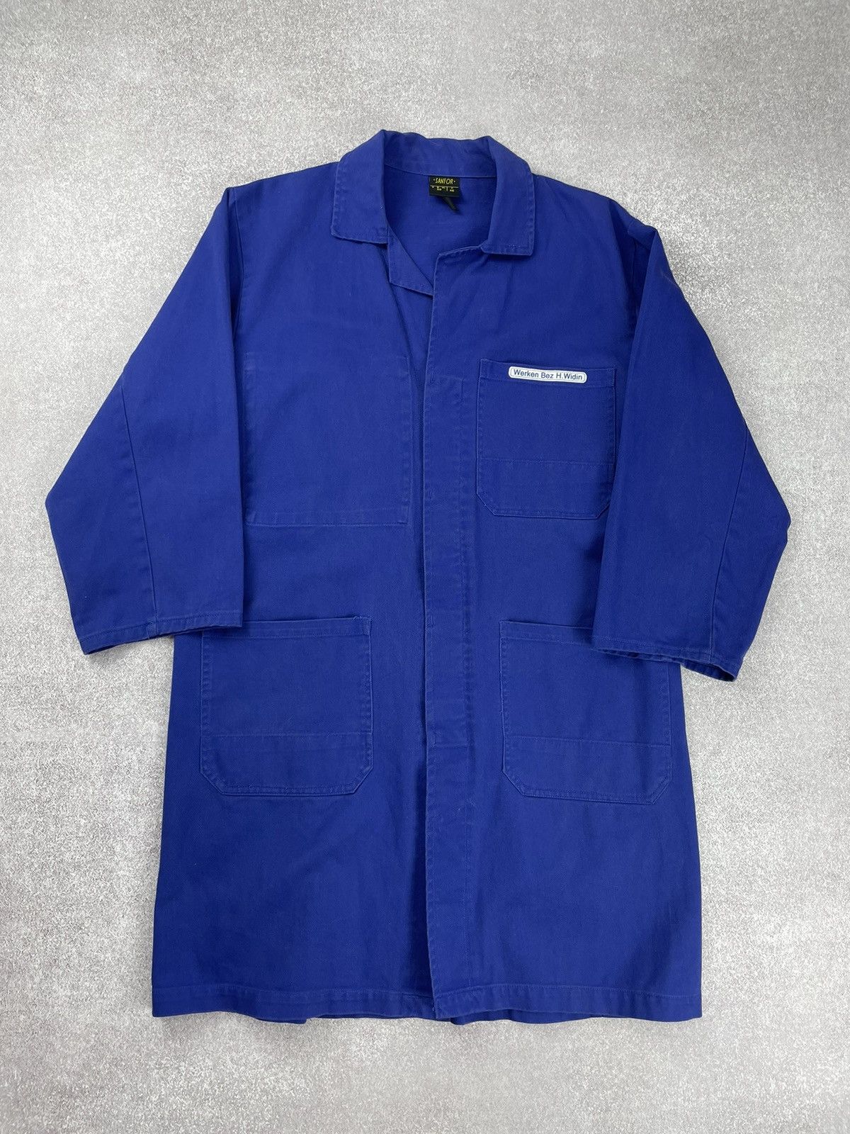 Le Laboureur × Le Mont Saint Michel × Vintage Vintage French Sanfor Workwear Faded Jacket Size US M / EU 48-50 / 2 - 1 Thumbnail