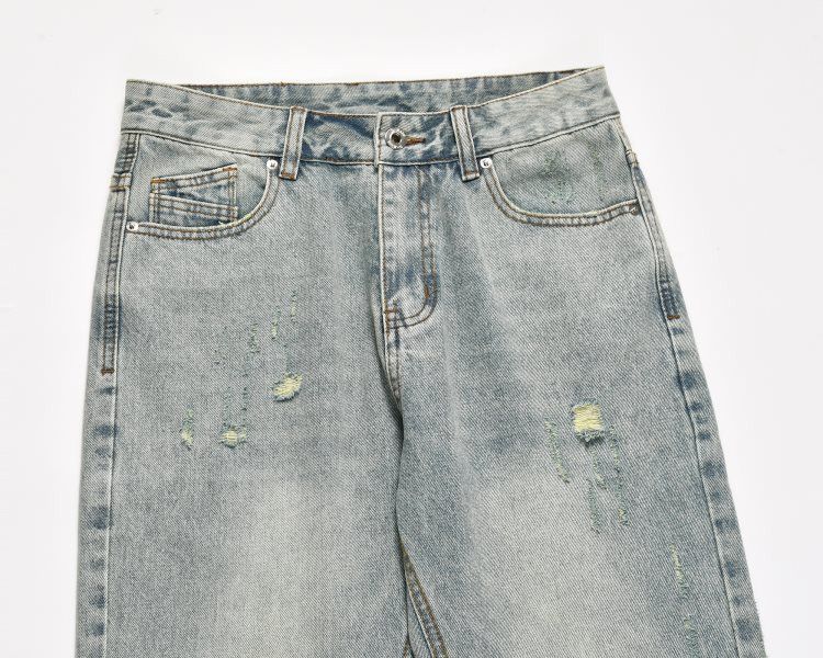 Japanese Brand Street functional wide-leg distressed flared ripped jeans Size US 32 / EU 48 - 3 Thumbnail