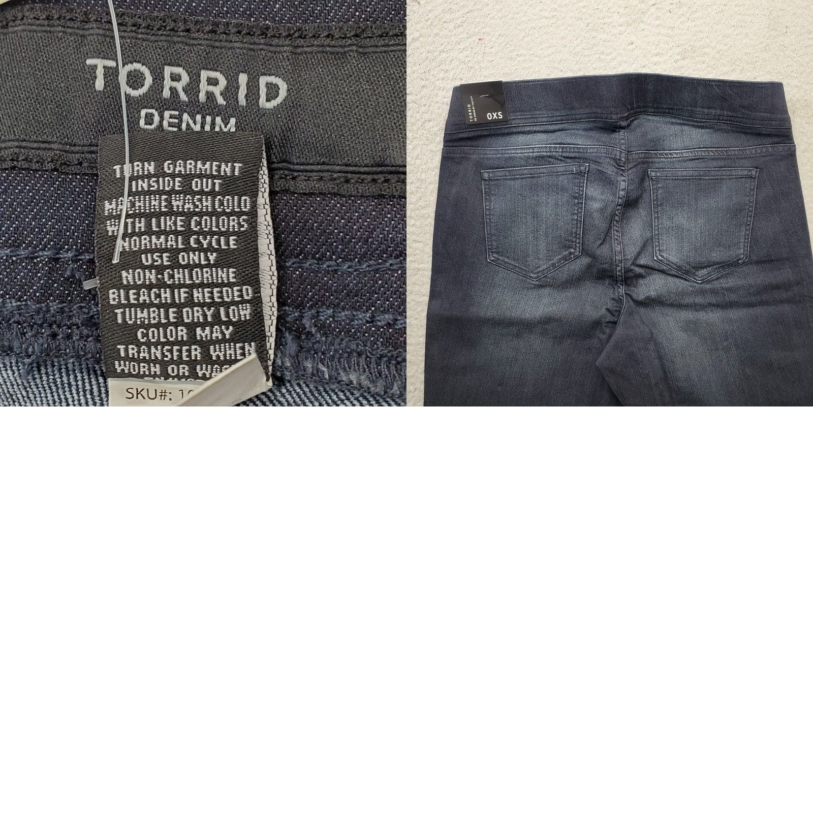 Torrid Torrid Bootcut Jeans Womens XS Blue Denim Dark Wash Faded Flat Front Pull-On NWT Size 26" / US 2 / IT 38 - 8 Thumbnail