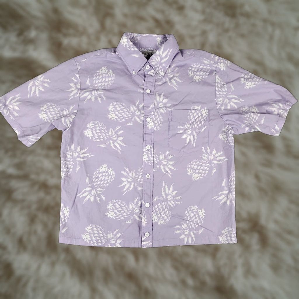 Vintage VINTAGE Avanti Shirt Mens Medium Purple Floral Button-Up Short Sleeve Collared Size US M / EU 48-50 / 2 - 1 Thumbnail
