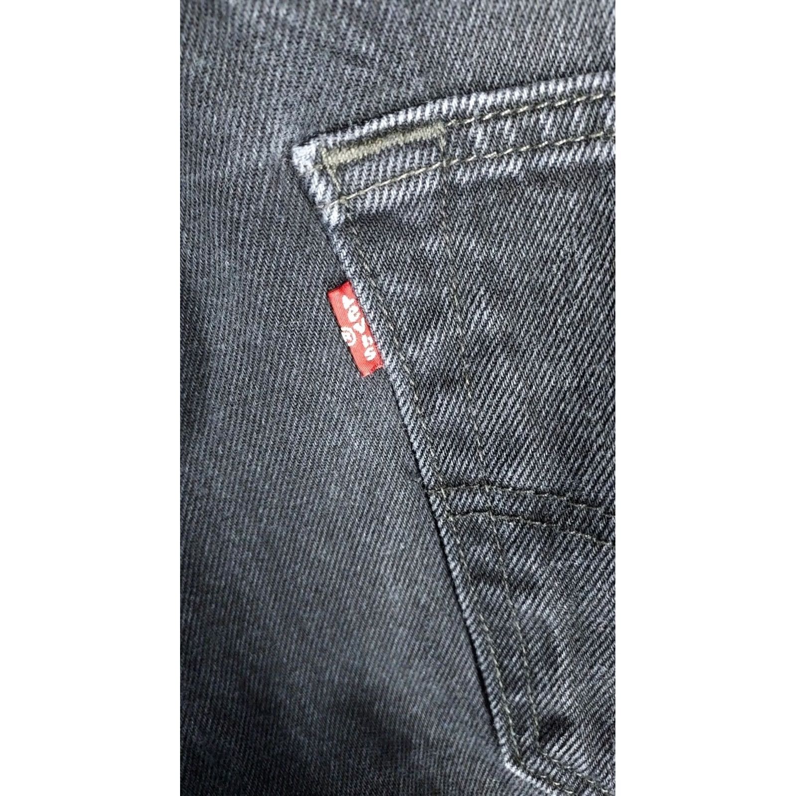 Levi's Levi's 501 Mens Jeans Button Fly 36x30 Black Denim Straight Regular Fit WW Mens Size US 36 / EU 52 - 5 Thumbnail