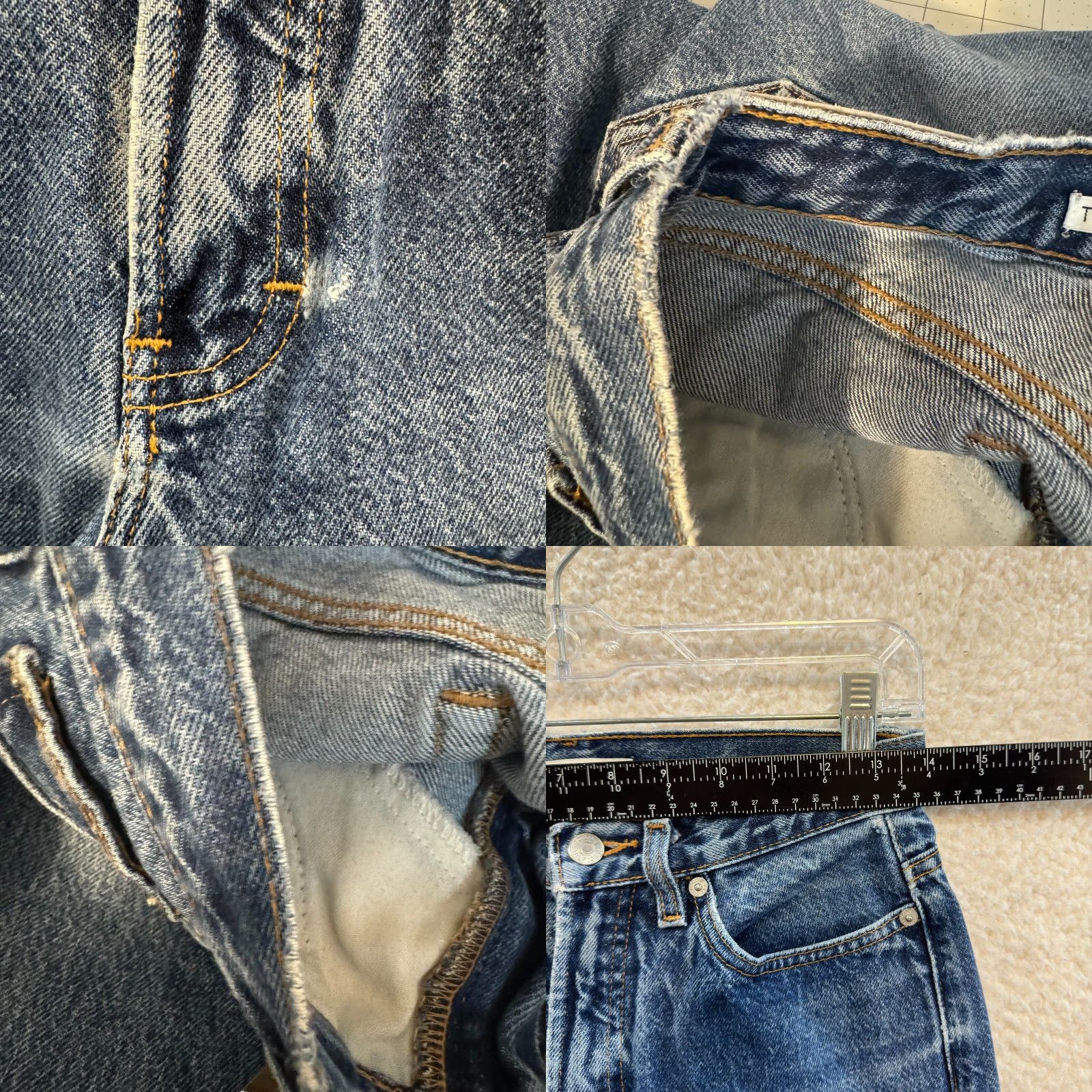 Tommy Hilfiger VINTAGE Tommy Hilfiger Jeans Womens 2 4 25 26 Denim Blue 90s Straight Tapered Leg Mid Rise Grunge Mens Womens Size 26" / US 2 / IT 38 - 8 Thumbnail