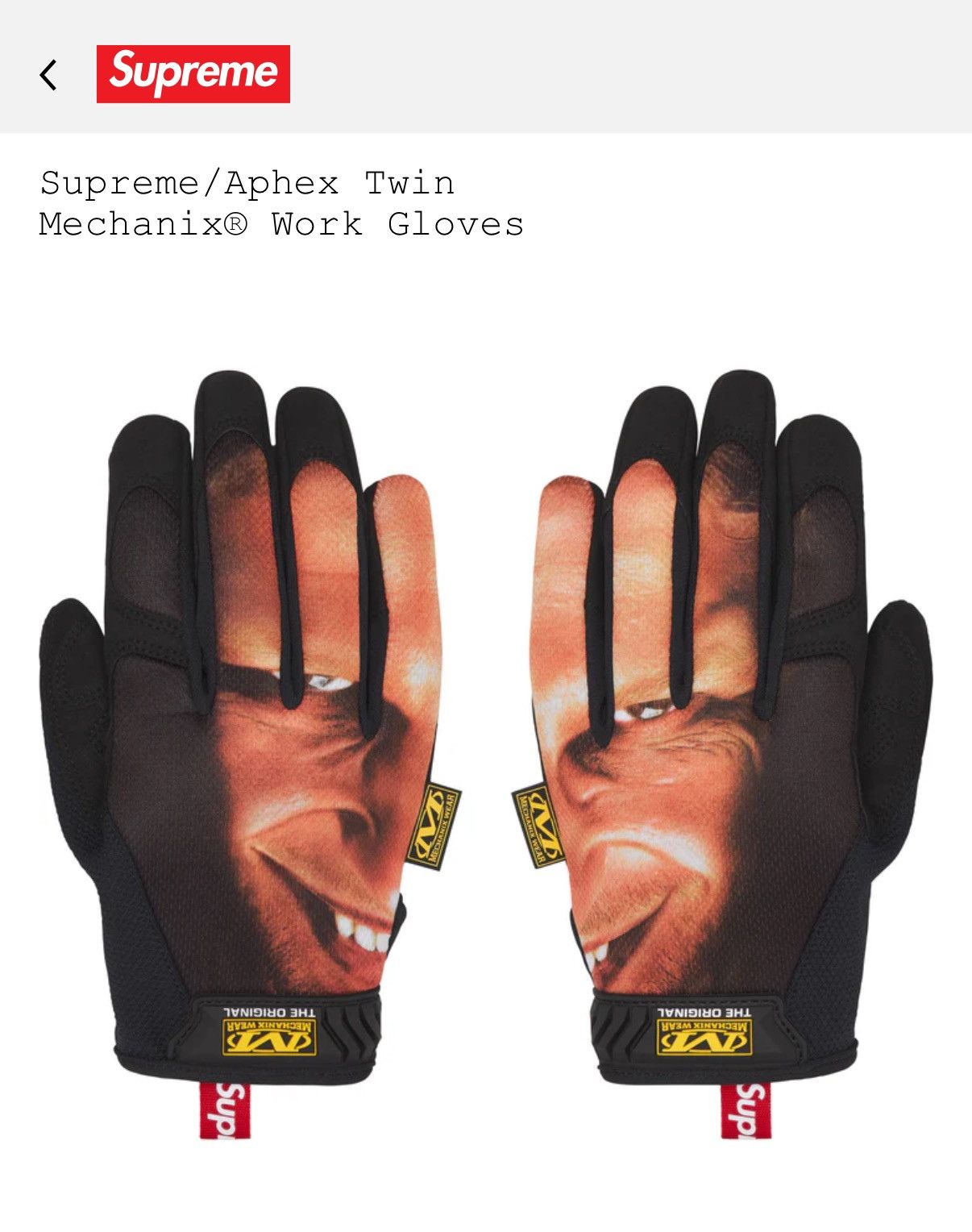 Supreme Supreme/Aphex Twin Mechanix Work Gloves | Grailed