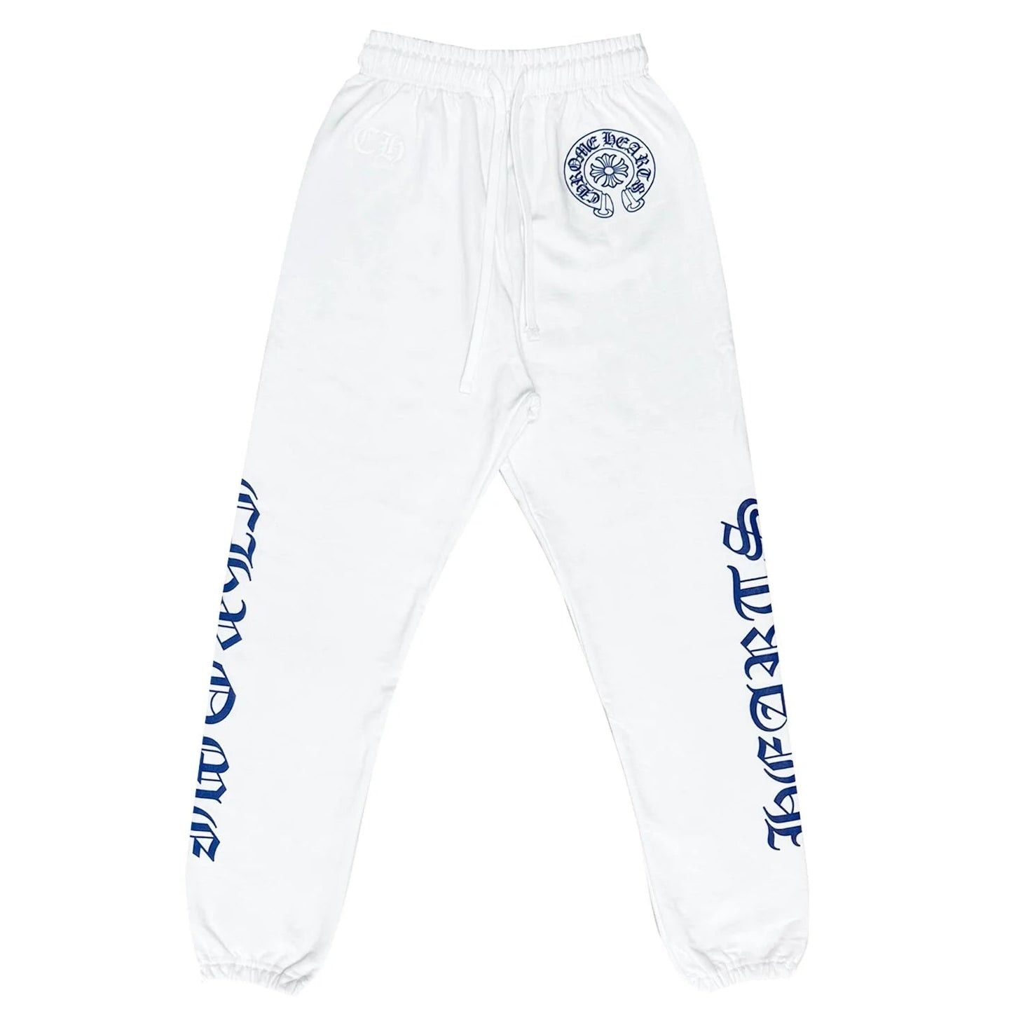 Chrome Hearts Horseshoe Logo Sweatpants White/Blue Size US 34 / EU 50 - 1 Thumbnail