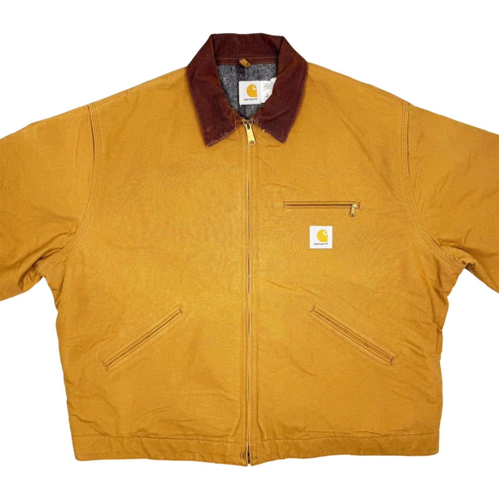 Carhartt VINTAGE Carhartt Detroit J01 Jacket Mid-Length Work Jacket Brown Blanket Lined Size 52 USA Mens Jacket Size US L / EU 52-54 / 3 - 2 Thumbnail