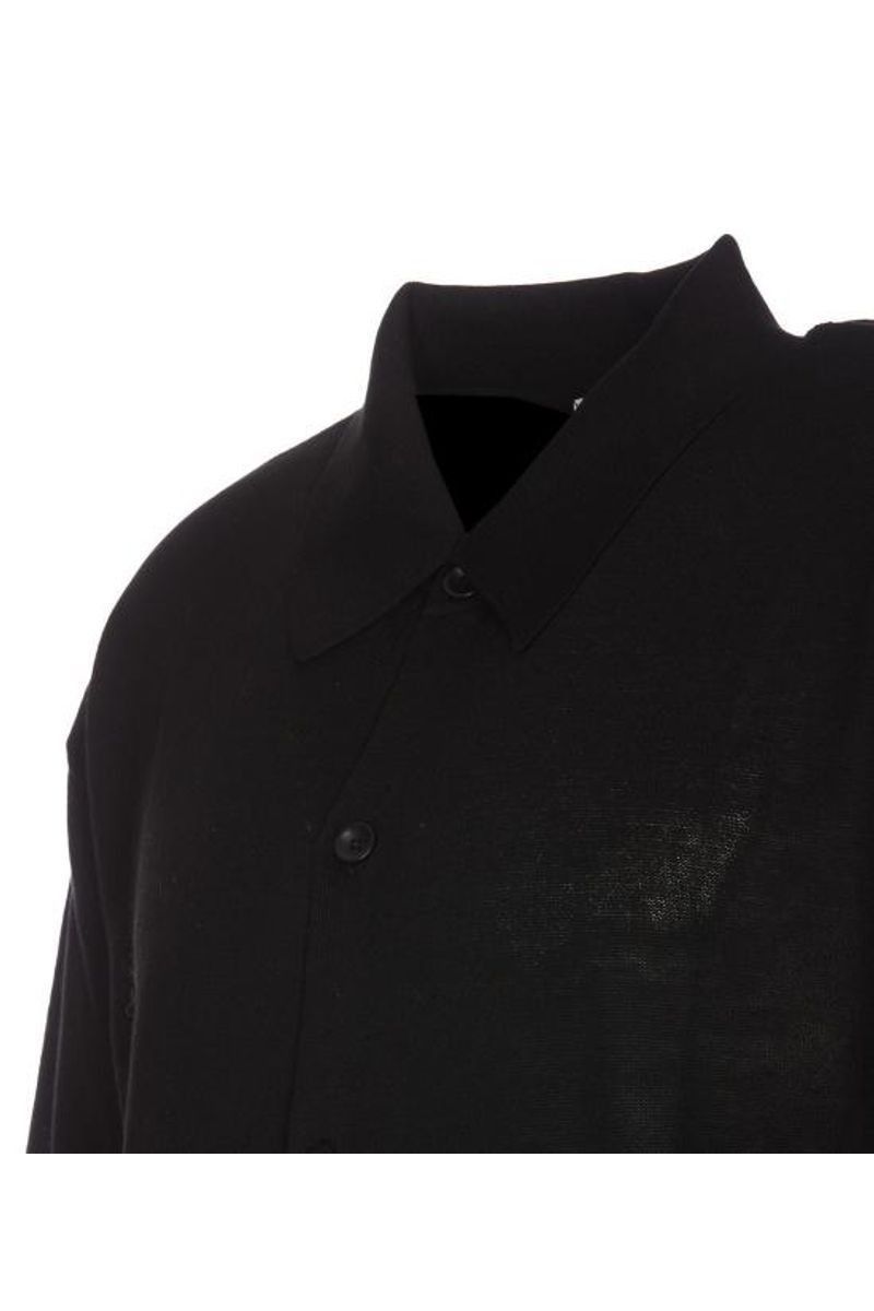 Lemaire o1s22i1n1024 Short-Sleeved Knit Shirt in Black Size US M / EU 48-50 / 2 - 2 Thumbnail