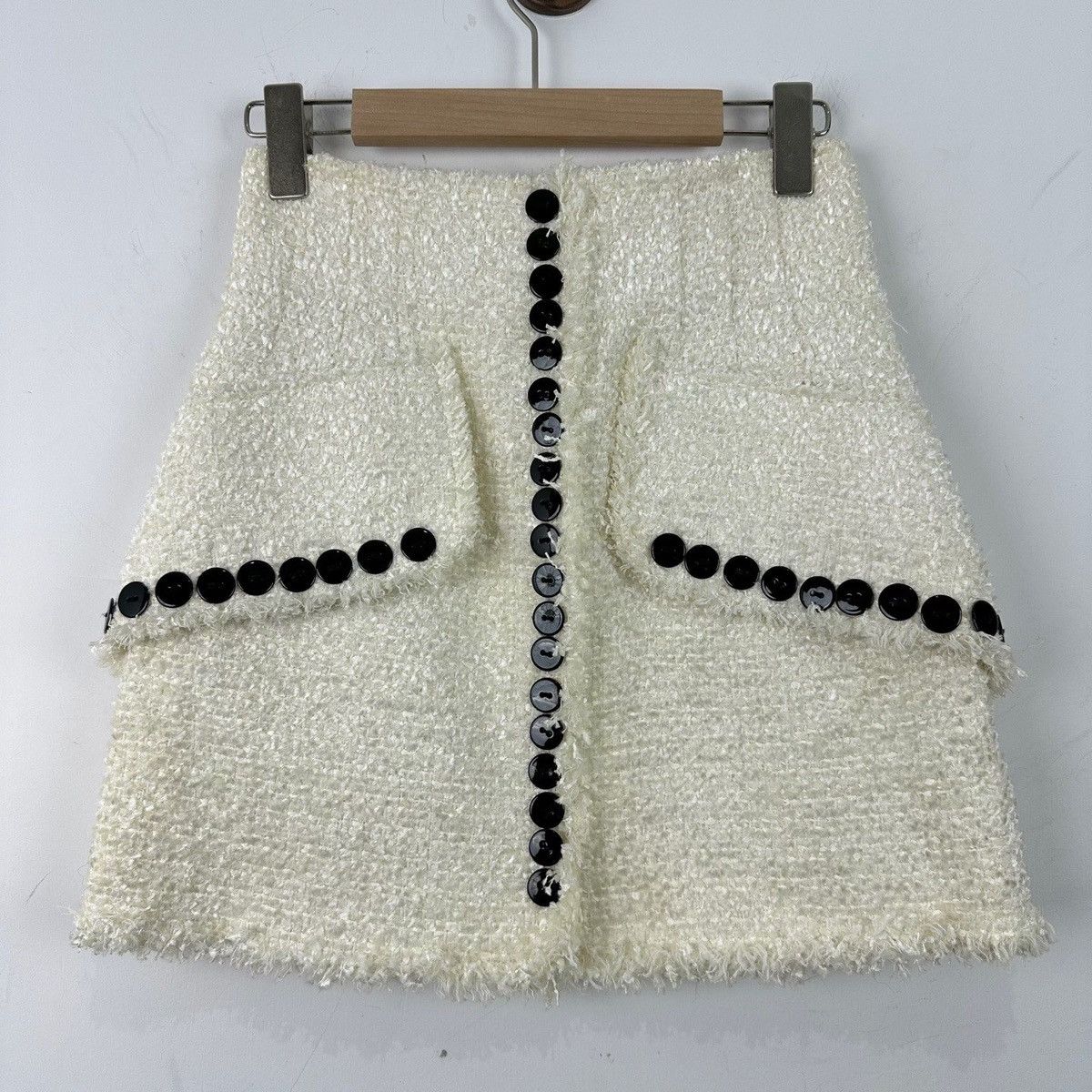 Alexander Wang Alexander Wang elegant ivory tweed skirt Size 25" / US 0 / IT 36 - 1 Thumbnail