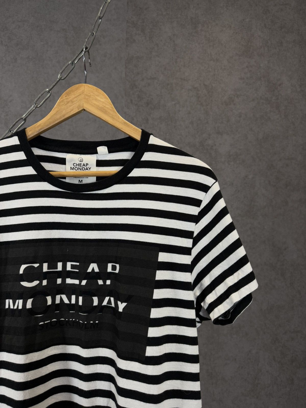 Cheap Monday × Designer Cheap Monday designer big center logo striped tee Size US M / EU 48-50 / 2 - 2 Thumbnail