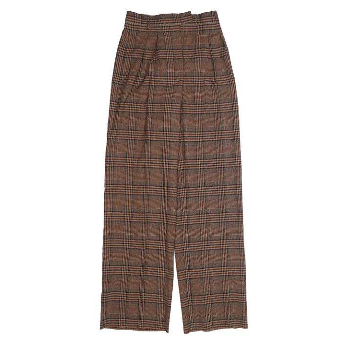 Max Mara Maxmara Long Loose Fit Checked Pants 0079 Size 42" / US 20 - 1 Thumbnail