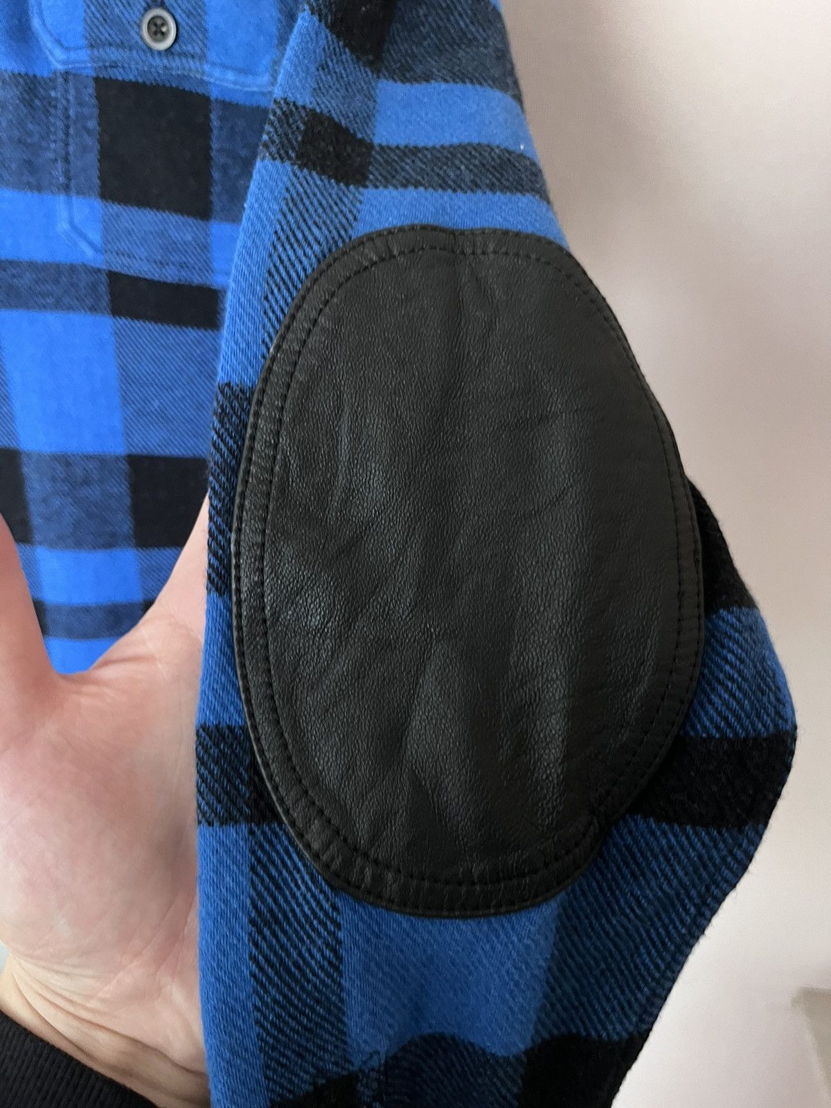 Polo Ralph Lauren Vintage Polo Ralph Lauren Plaid Flannel Hoodie Blue Wool Size US M / EU 48-50 / 2 - 3 Thumbnail