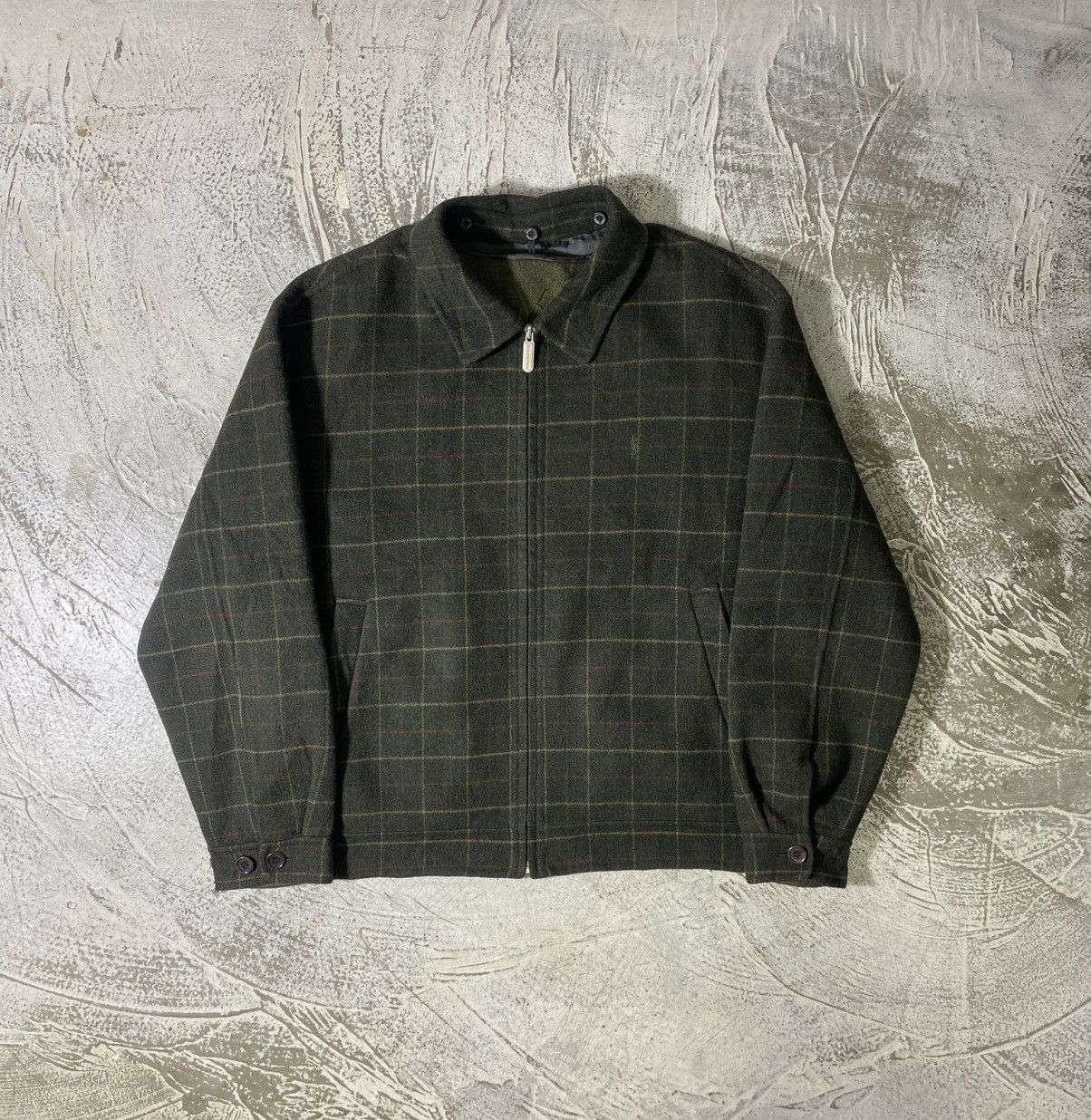 Yves Saint Laurent RARE Vintage Yves Saint Laurent Pour Homme Plaid Wool Jacket Size US L / EU 52-54 / 3 - 2 Thumbnail