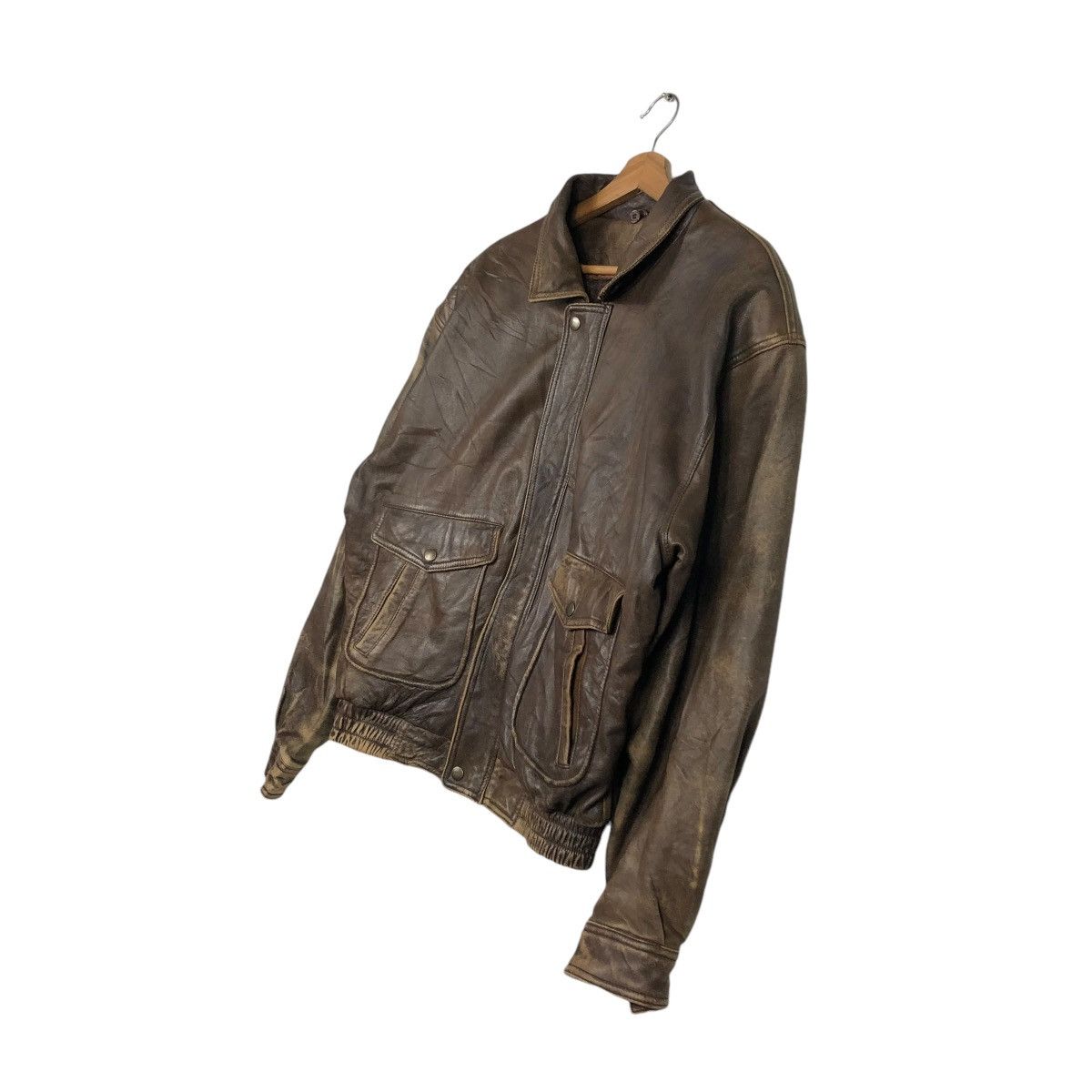 Japanese Brand VINTAGE PARACHUTE BIKER LEATHER JACKET BLANKET ISSEY MIYAKE Size US L / EU 52-54 / 3 - 4 Thumbnail