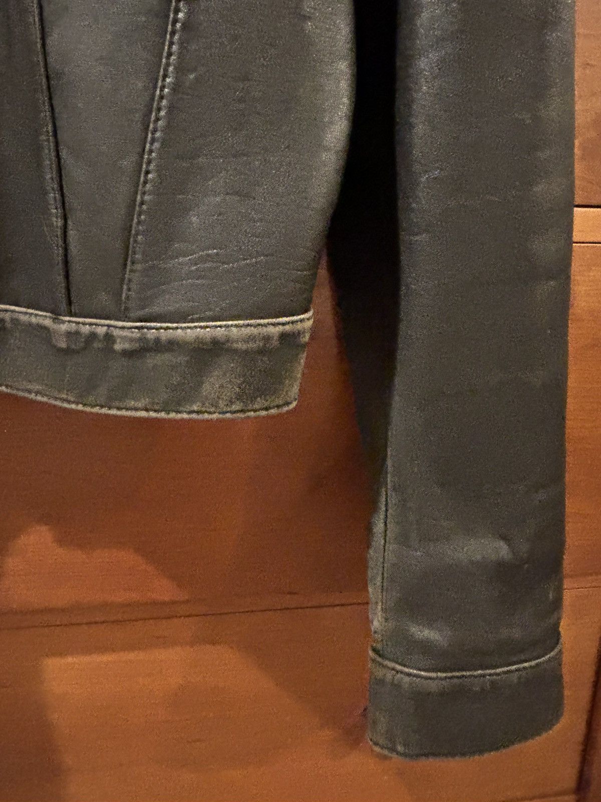 Warehouse Warehouse Black Leather Type III Trucker Jacket Sz 40 Size US XS / EU 42 / 0 - 4 Thumbnail