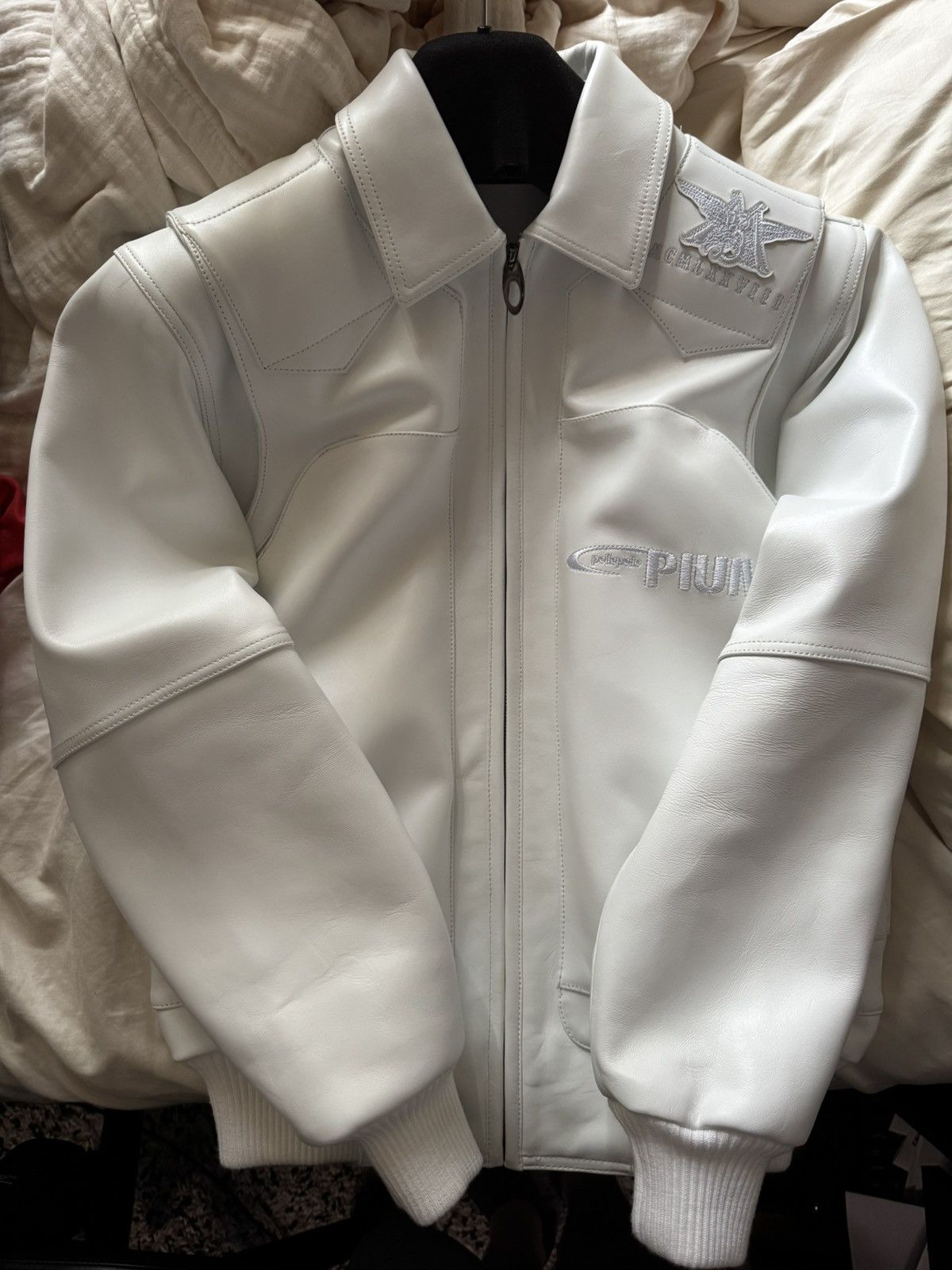 Pelle Pelle Opium x Pelle Pelle White Leather Jacket Size US S / EU 44-46 / 1 - 2 Thumbnail