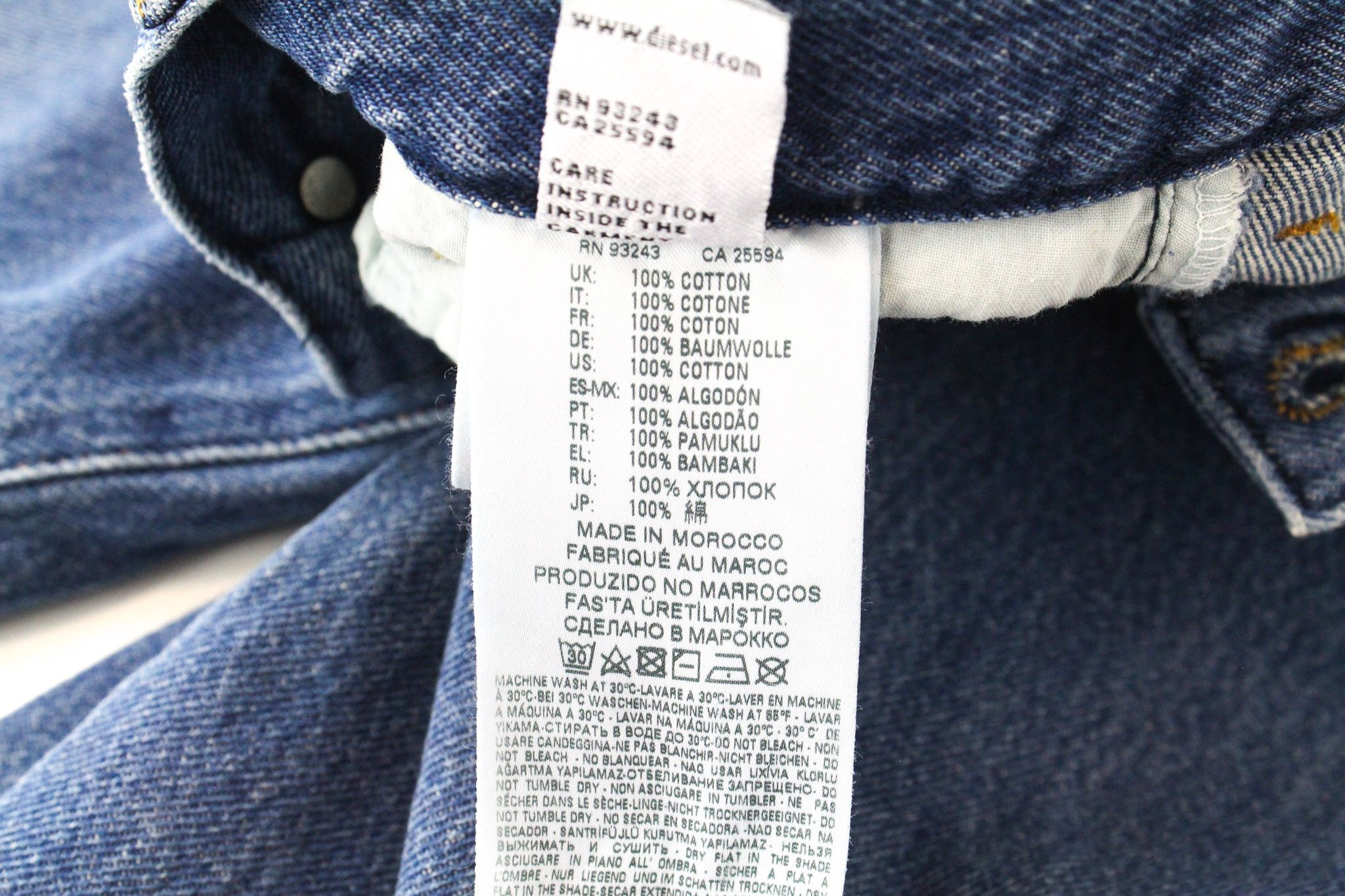 Diesel WIDEE 080AN W25/L32 Blue Cotton Jeans 71256 Size 25" / US 0 / IT 36 - 8 Thumbnail