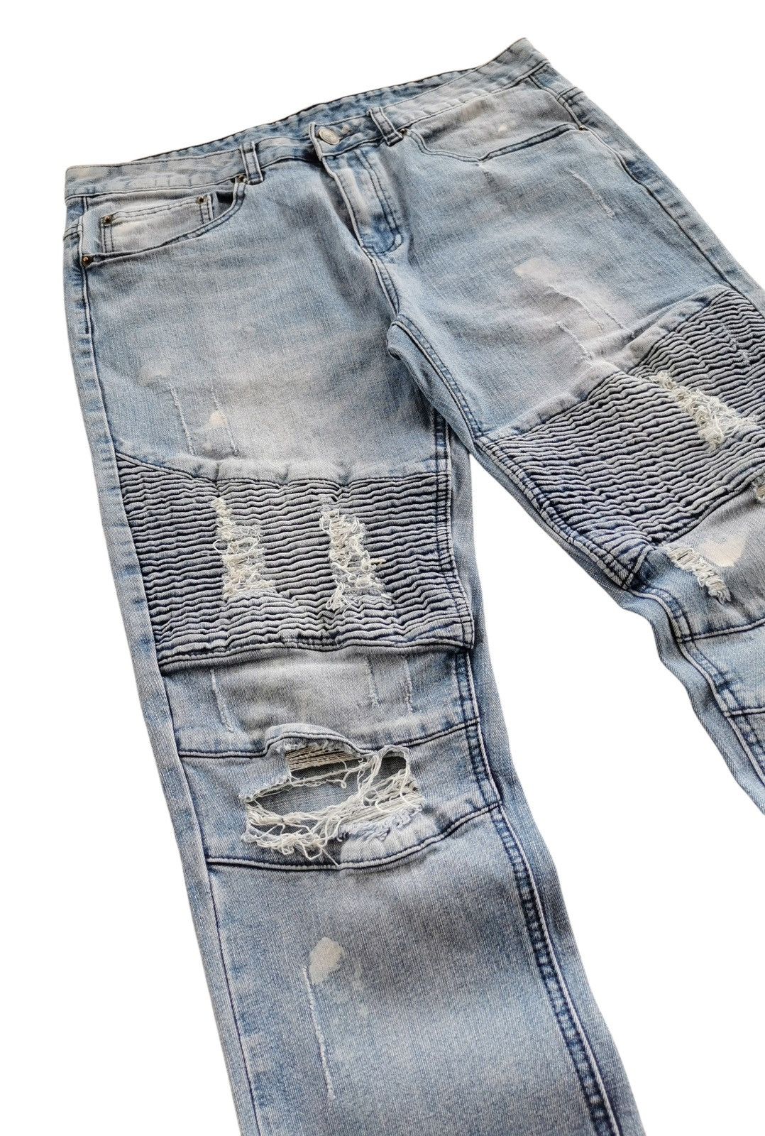 Young And Reckless Young And Reckless Biker Jeans Looklike Balmain Jeans Size US 33 - 6 Thumbnail