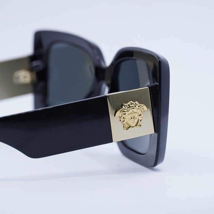 Versace Versace VE4467U GB1/87 Sunglasses Black Square Frame Size ONE SIZE - 6 Thumbnail