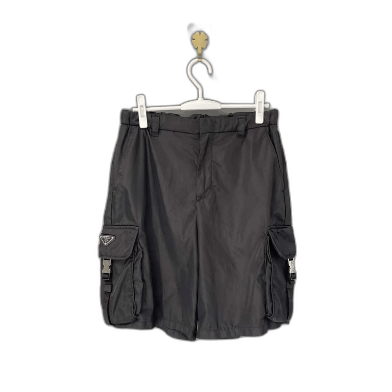 Prada PRADA Black Functional Nylon Cargo Shorts -2505 Size US 44 / EU 60 - 1 Thumbnail