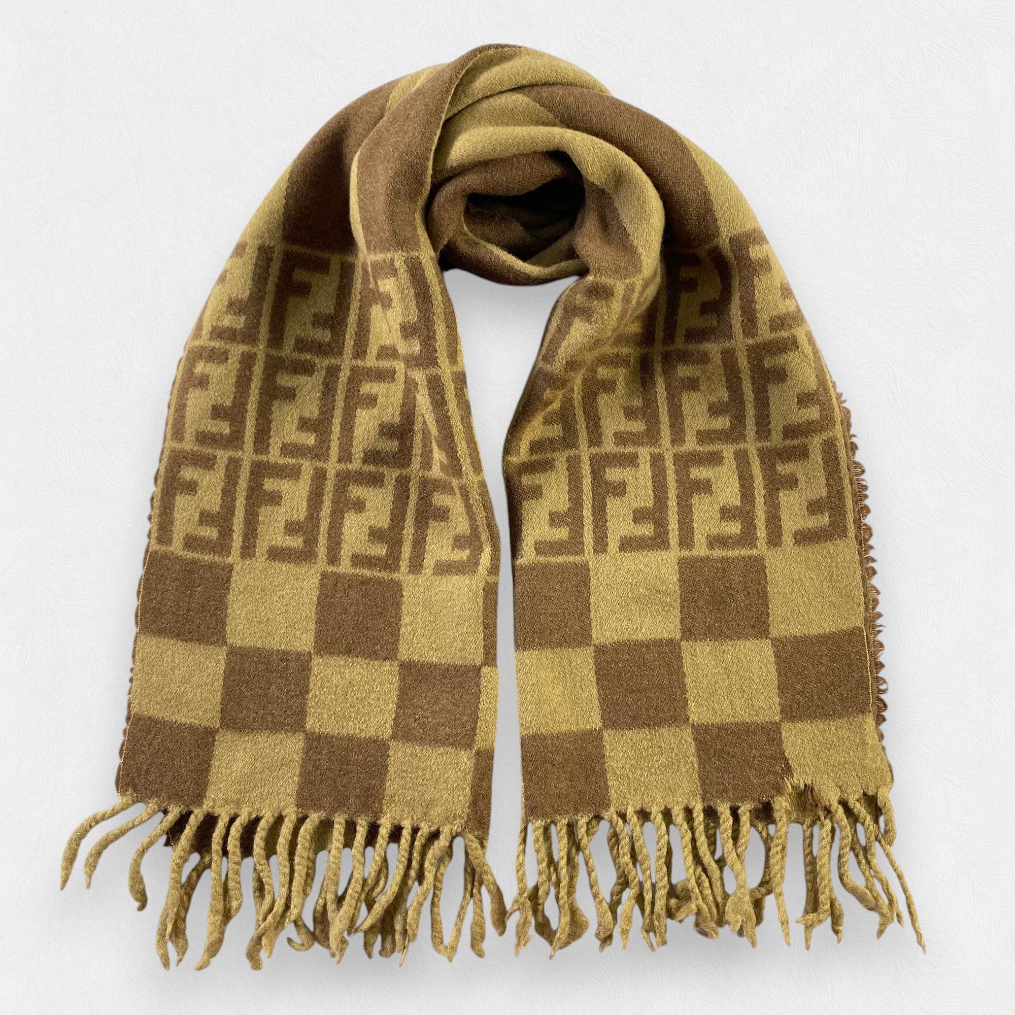 Fendi Fendi Monogram Scarf Neck Wrap Monogram Wool Muffler Size ONE SIZE - 2 Thumbnail