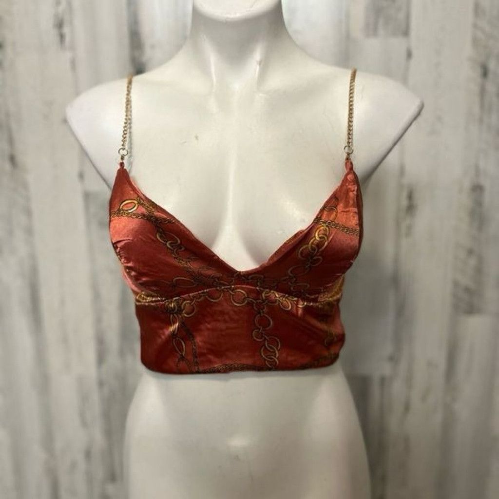 47 Brand Penelope Project Satin Chain Strap Crop Top Small Size S / US 4 / IT 40 - 1 Thumbnail