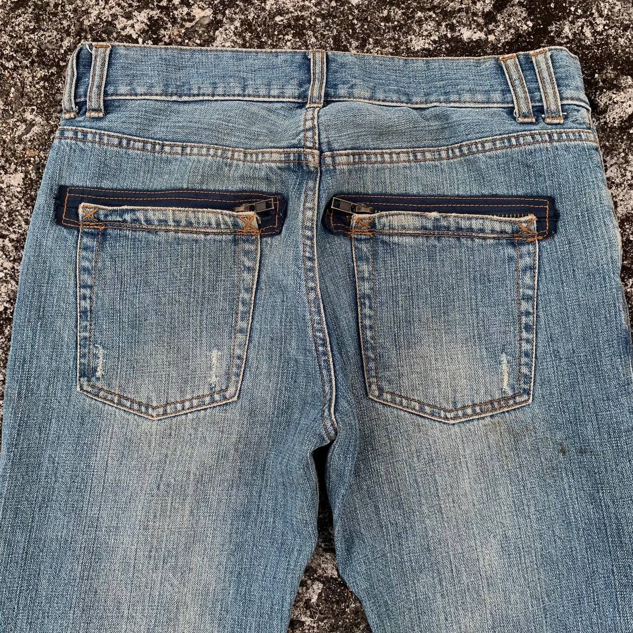 Japanese Brand Wooden Doll Ripped Jeans Light Blue Wash Denim Size US 34 / EU 50 - 5 Thumbnail