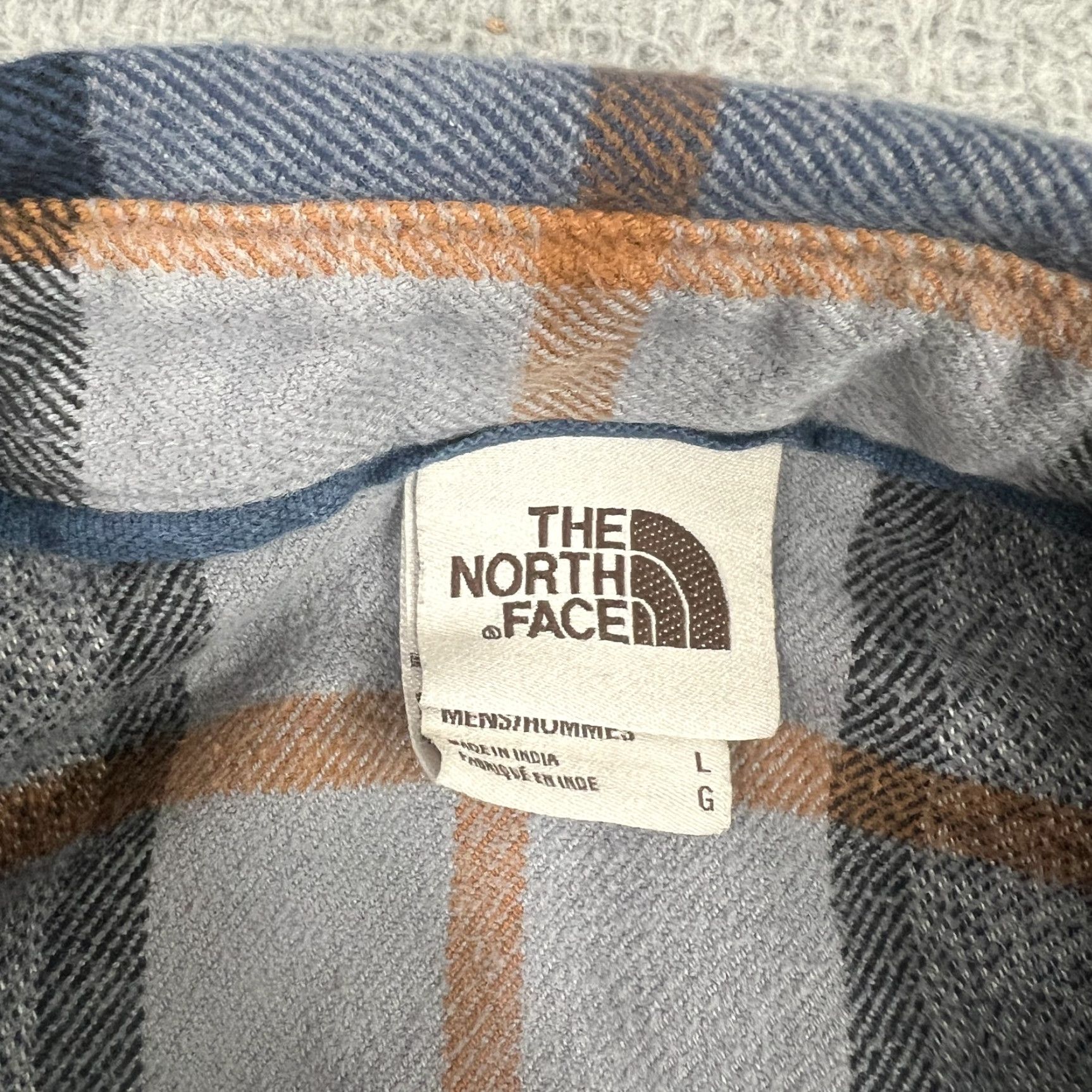 The North Face VINTAGE The North Face Flannel Shirt Mens Large Gray Striped Long Sleeve Casual Outdoor Button-Up Size US L / EU 52-54 / 3 - 2 Thumbnail