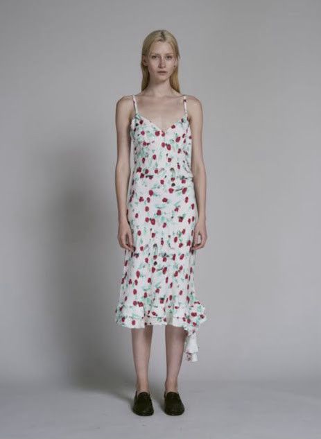 Marni oc11z0525 Printed Envers Satin Midi Dress in White Size XL / US 12-14 / IT 48-50 - 1 Thumbnail
