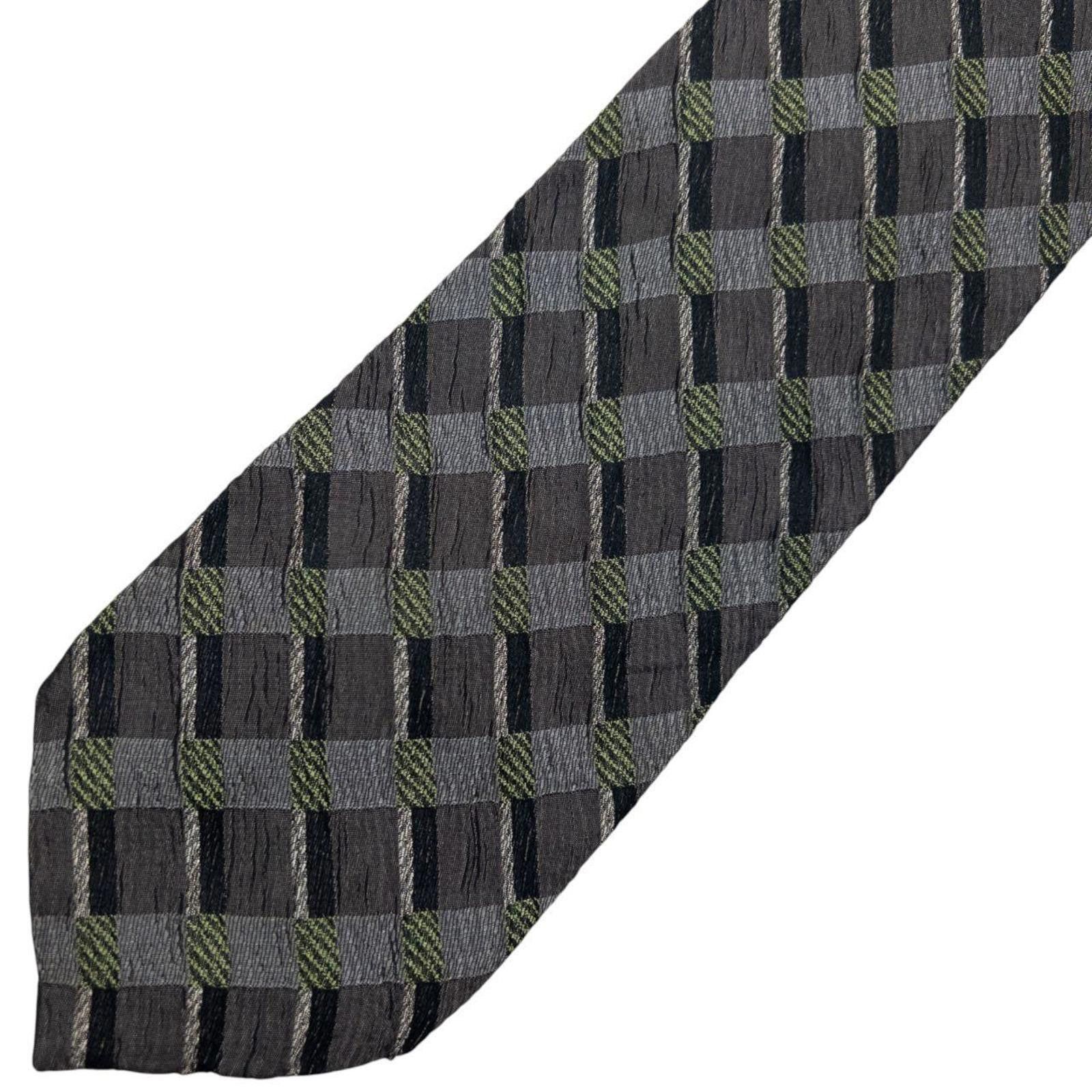Issey Miyake Vintage Issey Miyake Checkered Silk Tie Size ONE SIZE - 5 Thumbnail