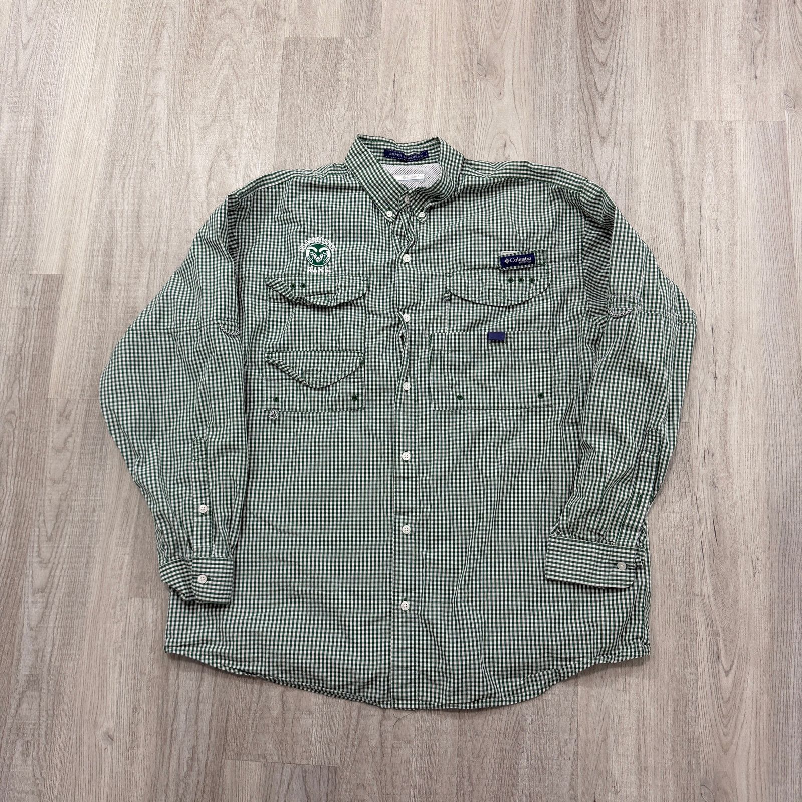 Columbia Columbia PFG Colorado State Rams Shirt Men's Large Green Size US L / EU 52-54 / 3 - 2 Thumbnail
