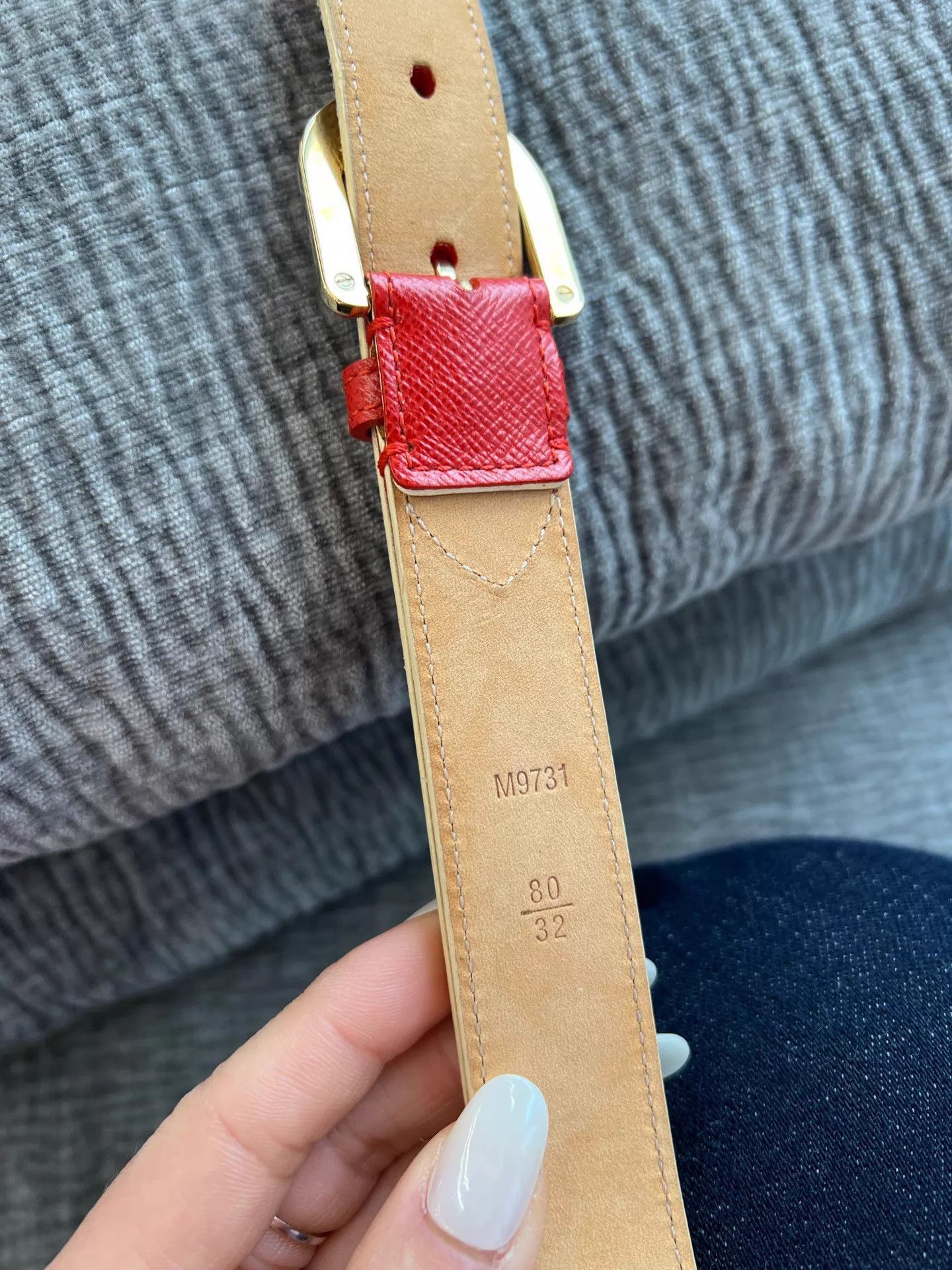 Louis Vuitton LV White Tricolor Belt 80×32 98 New Size ONE SIZE - 4 Thumbnail
