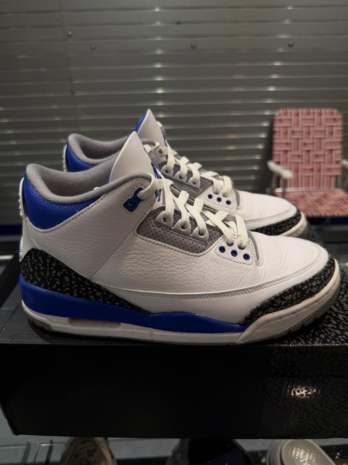 Jordan Brand Jordan 3 Retro Racer Blue Size 8.5 Pre-Owned CT8532-145 Size US 8.5 / EU 41-42 - 1 Thumbnail