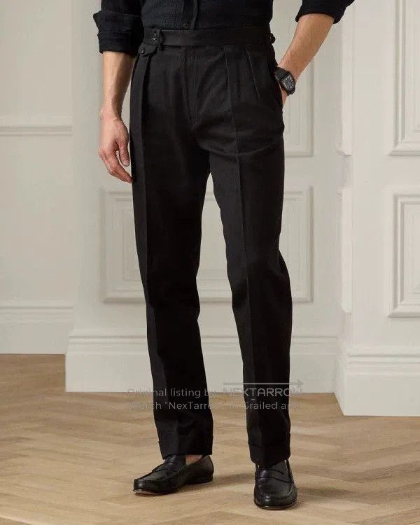 Polo Ralph Lauren Black Pleated Casual Pants Size 34. Size US 34 / EU 50 - 3 Thumbnail