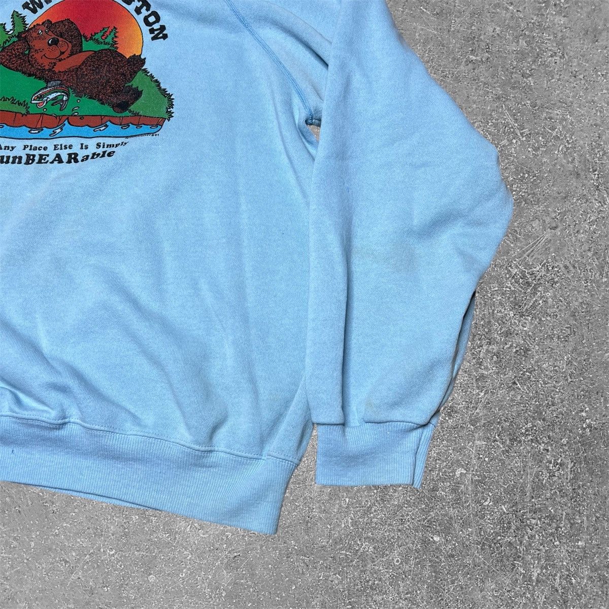 Vintage American Vintage 80s Washington State Bear Funny Sweatshirt Size XL / US 12-14 / IT 48-50 - 4 Thumbnail