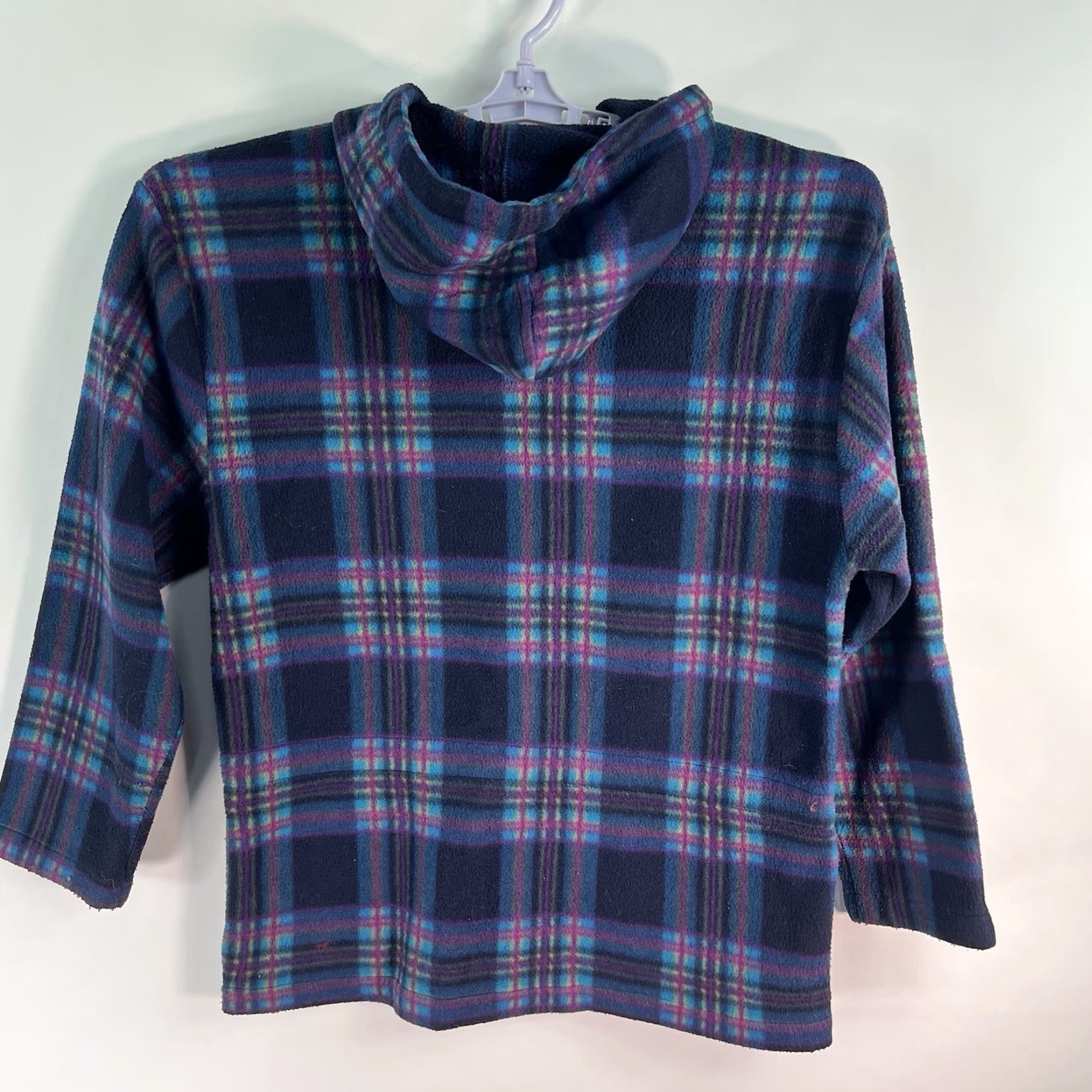 Vintage Southern Expression Full Zip Hooded Fleece Sweatshirt Plaid Men’s Size L Blue Size US L / EU 52-54 / 3 - 5 Thumbnail
