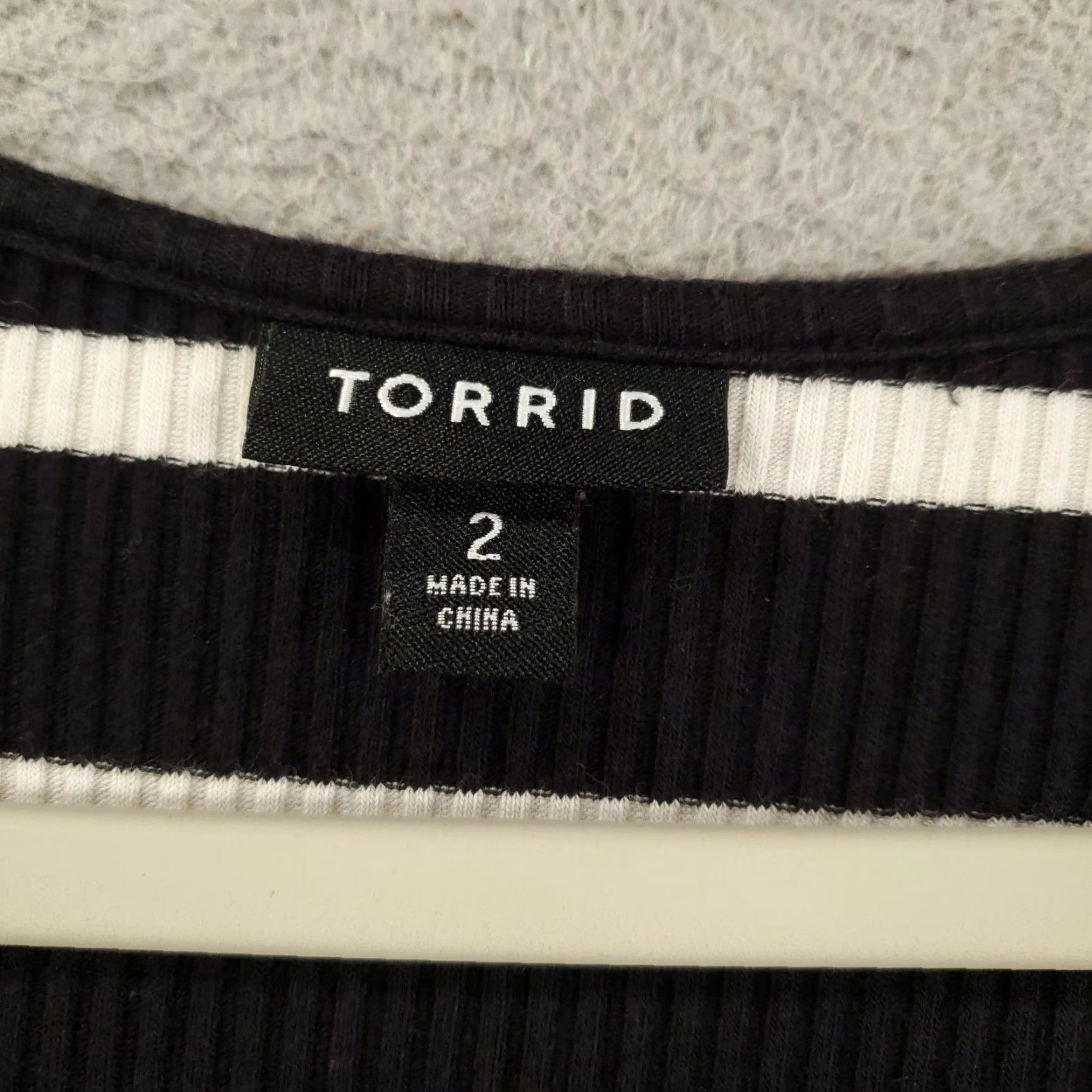 Torrid Torrid Dress Womens 2X White Striped Ribbed Bodycon Knit Midi Dress Pullover Cap Sleeve Scoop Neck Casual Party/Cocktail Nautical Classic 2X Womens Size XXL / US 16-18 / IT 52-54 - 5 Thumbnail
