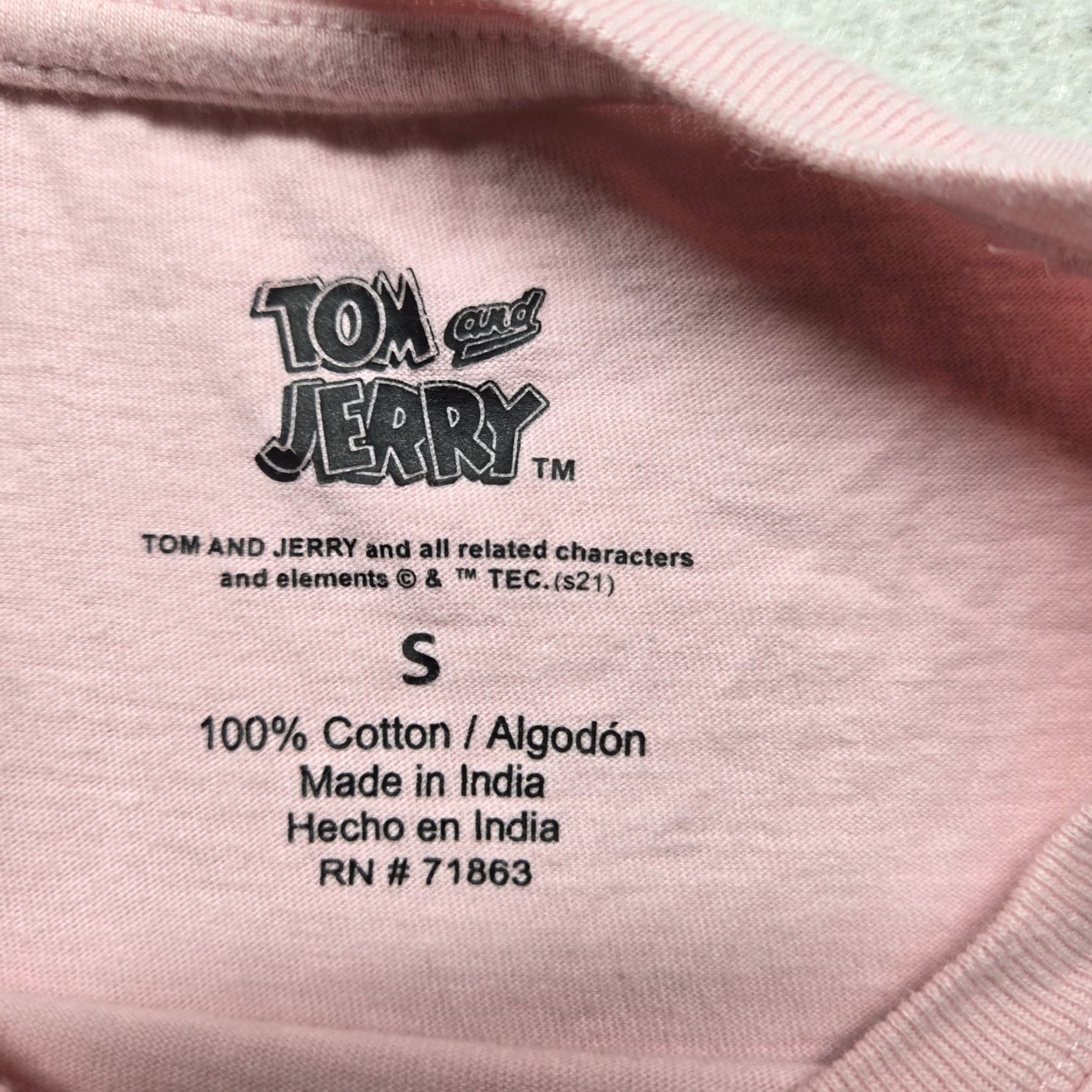 Pinko VINTAGE Tom & Jerry Cartoon Graphic Pink Long Sleeve T-Shirt Adult Women's Small Size S / US 4 / IT 40 - 2 Thumbnail