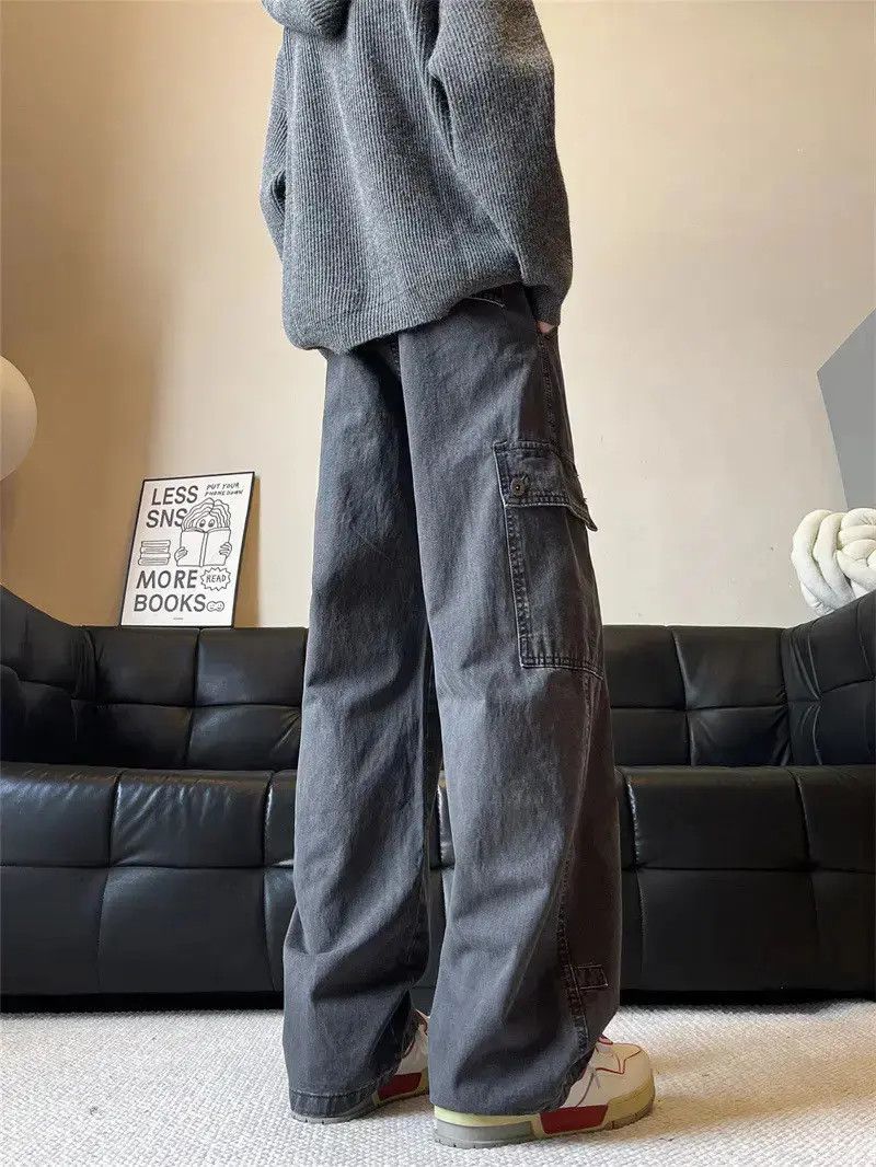 Japanese Brand Retro loose casual straight leg wide leg jeans Size US 32 / EU 48 - 4 Thumbnail