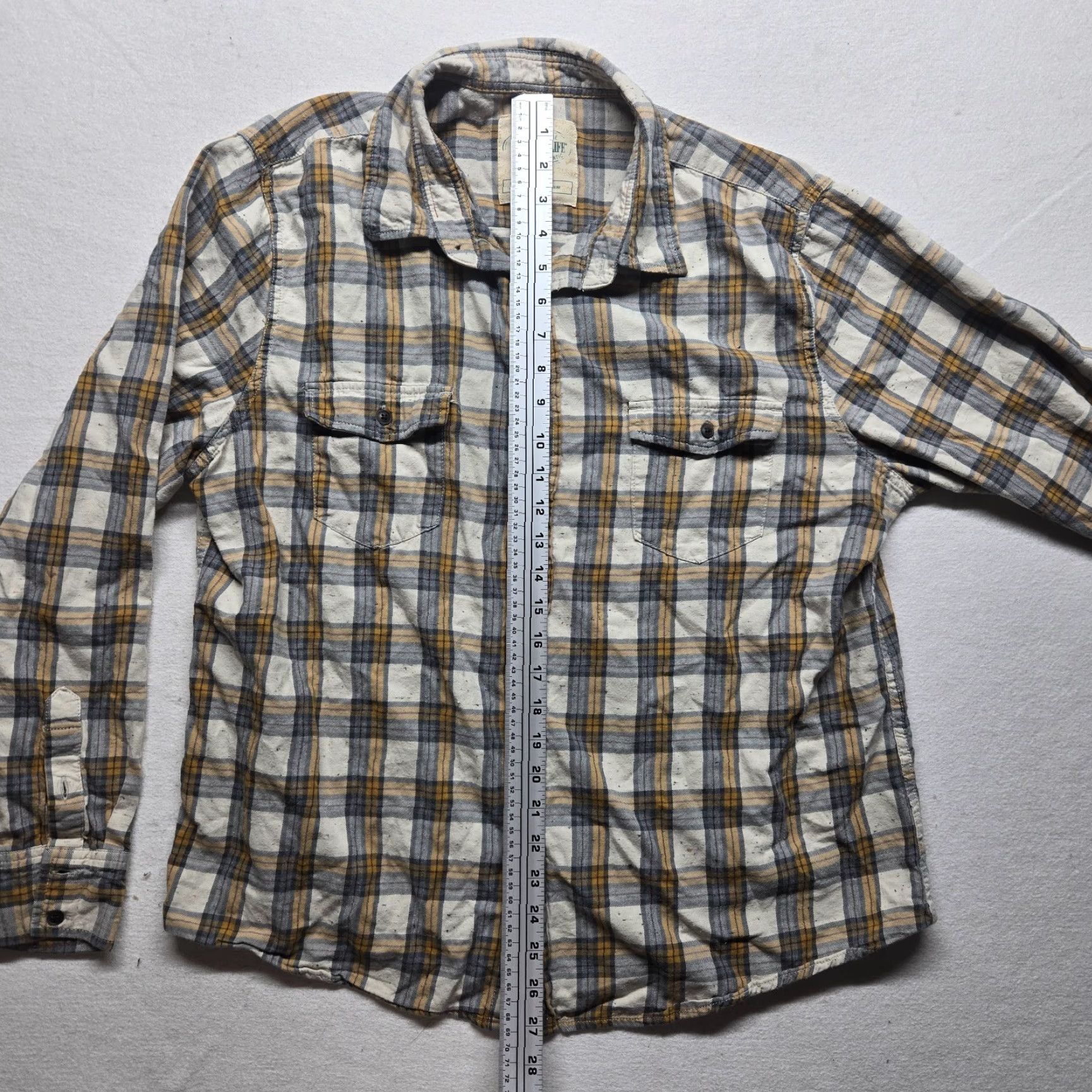 Alife Outdoor Life Shirt Slim Fit Button-Up Plaid Flannel Adult Men XL Multicolor Casual Shirt Mens XL Plaid Flannel Spring Fall Winter Size US XL / EU 56 / 4 - 6 Thumbnail