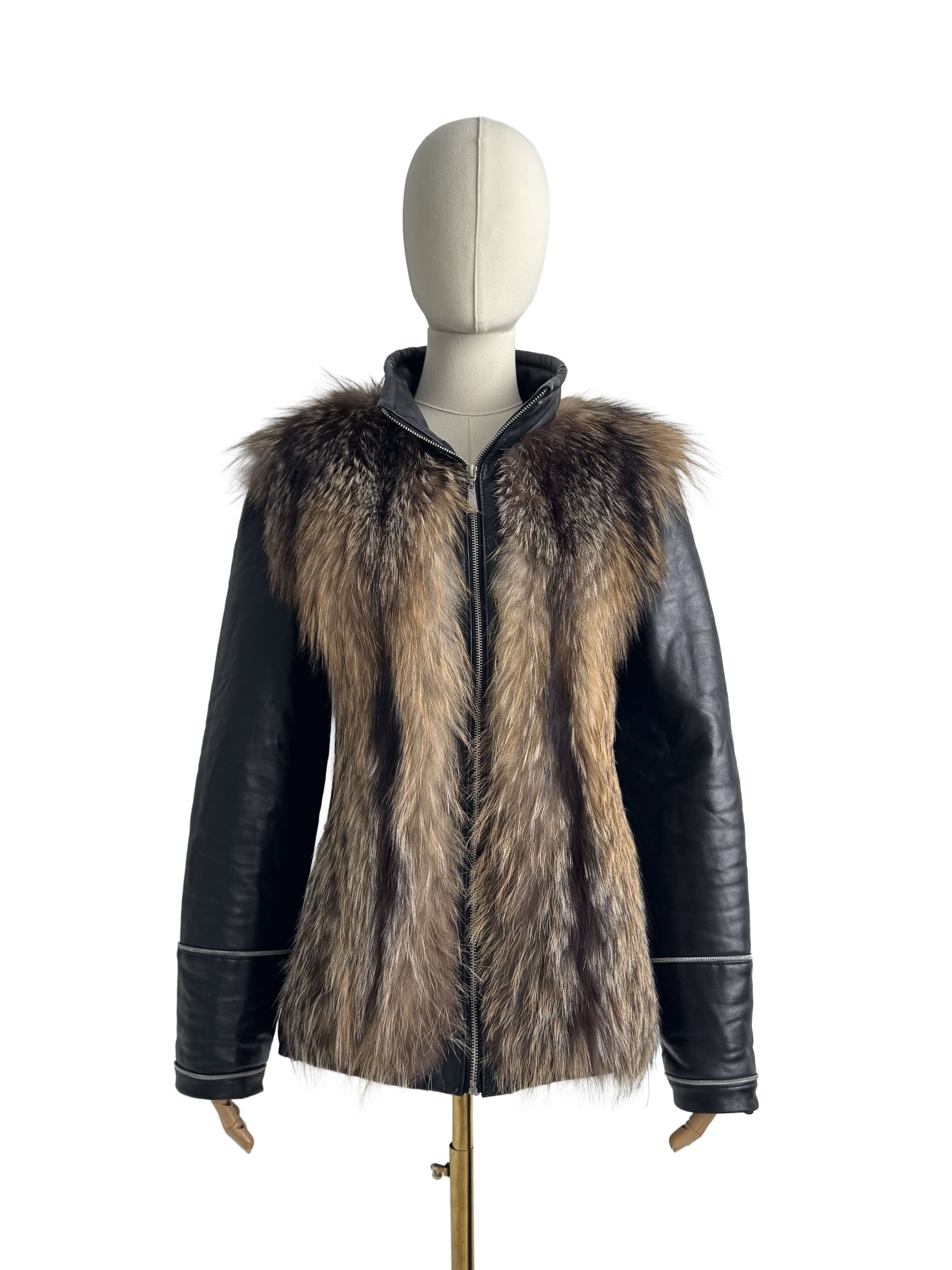 Vintage Vintage Jacket With Real Fur Details Size M / US 6-8 / IT 42-44 - 2 Thumbnail